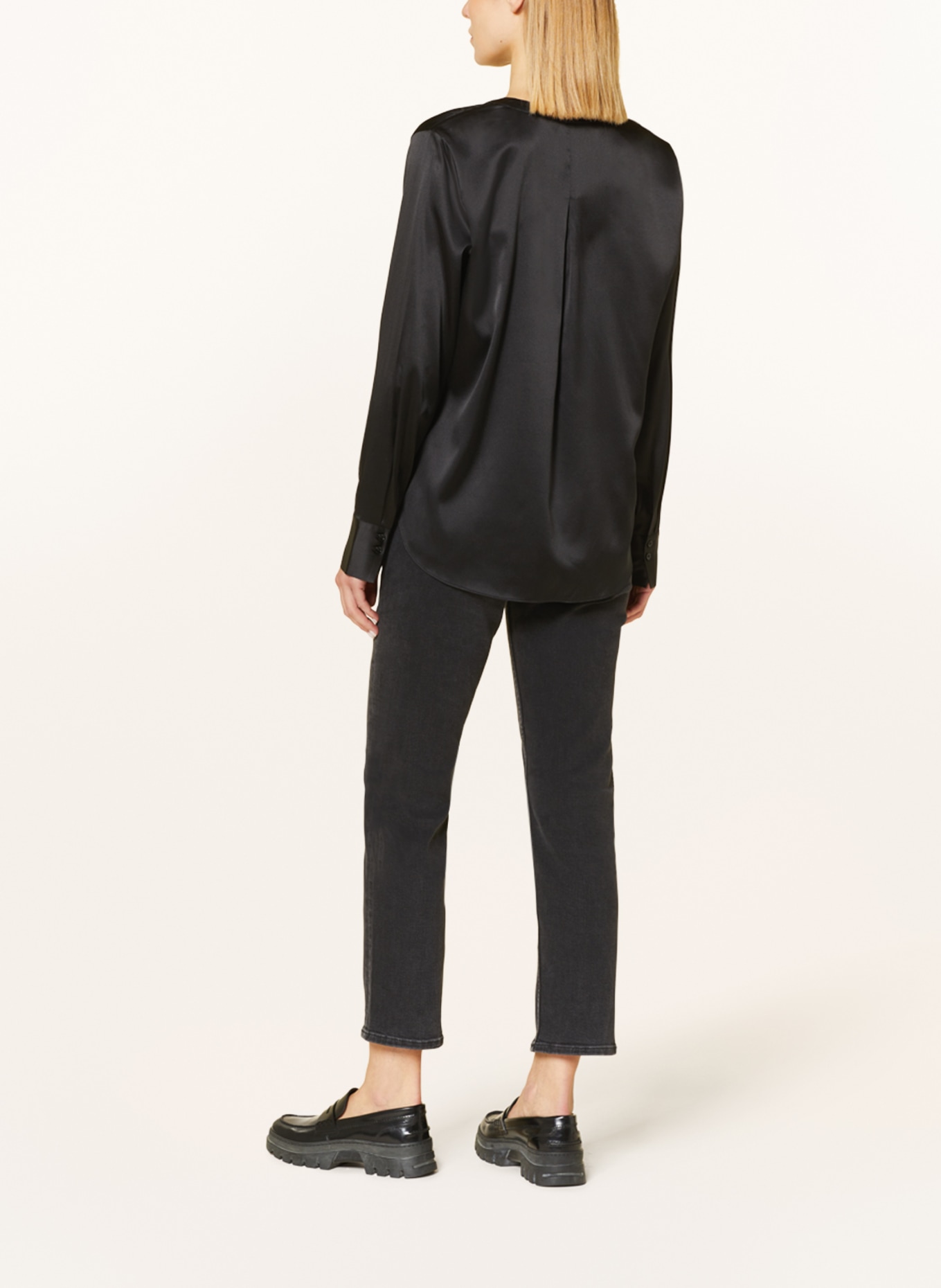 HERZEN'S ANGELEGENHEIT Shirt blouse in silk: BLACK