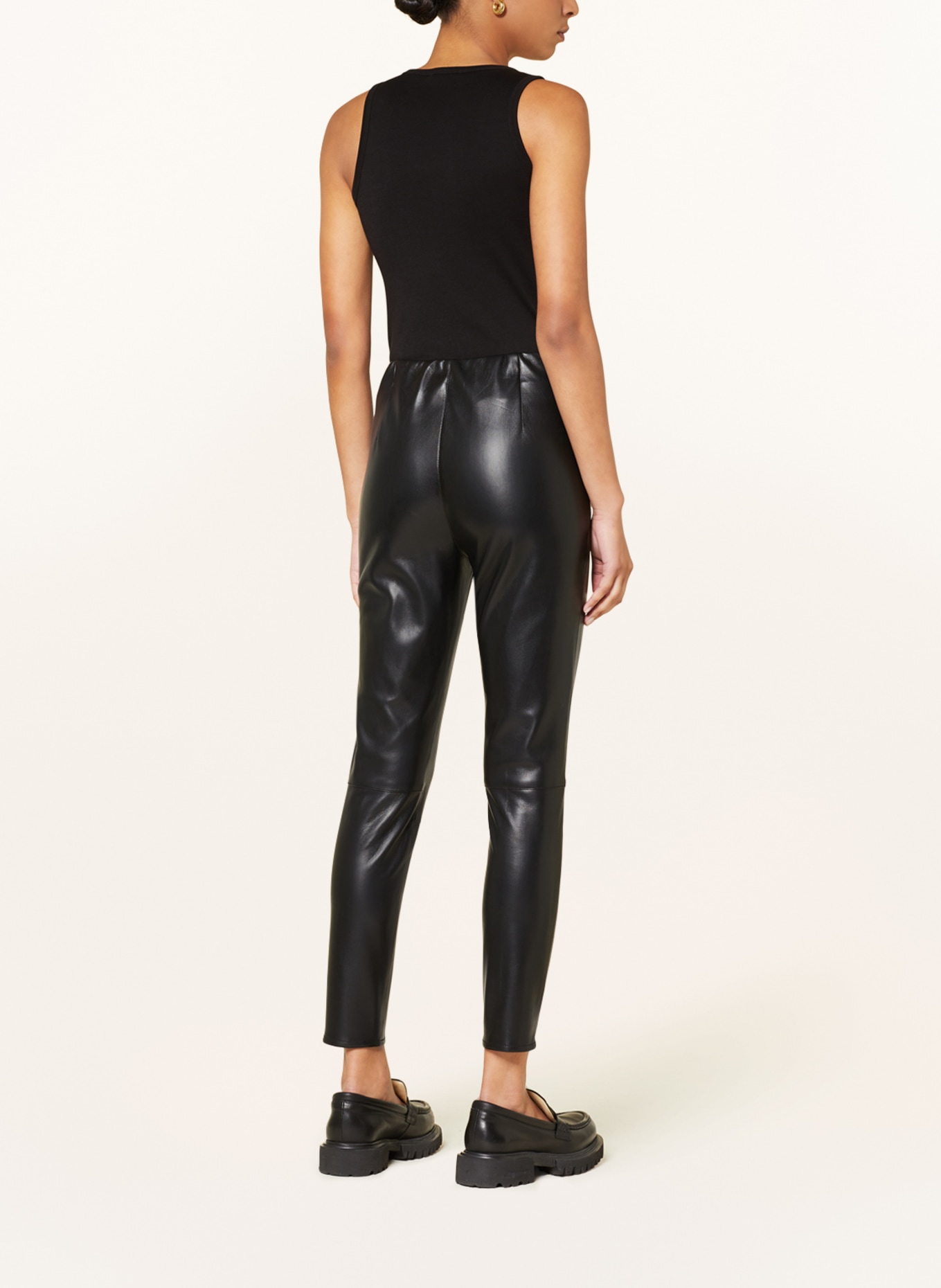 FYNCH-HATTON Pants in leather look, Color: BLACK (Image 3)