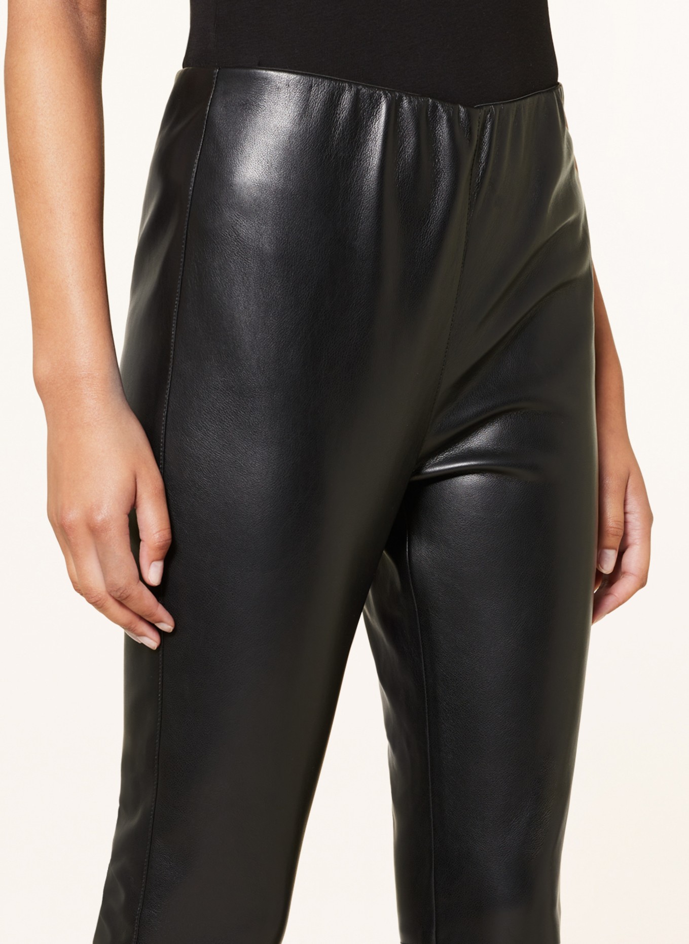 FYNCH-HATTON Pants in leather look, Color: BLACK (Image 5)
