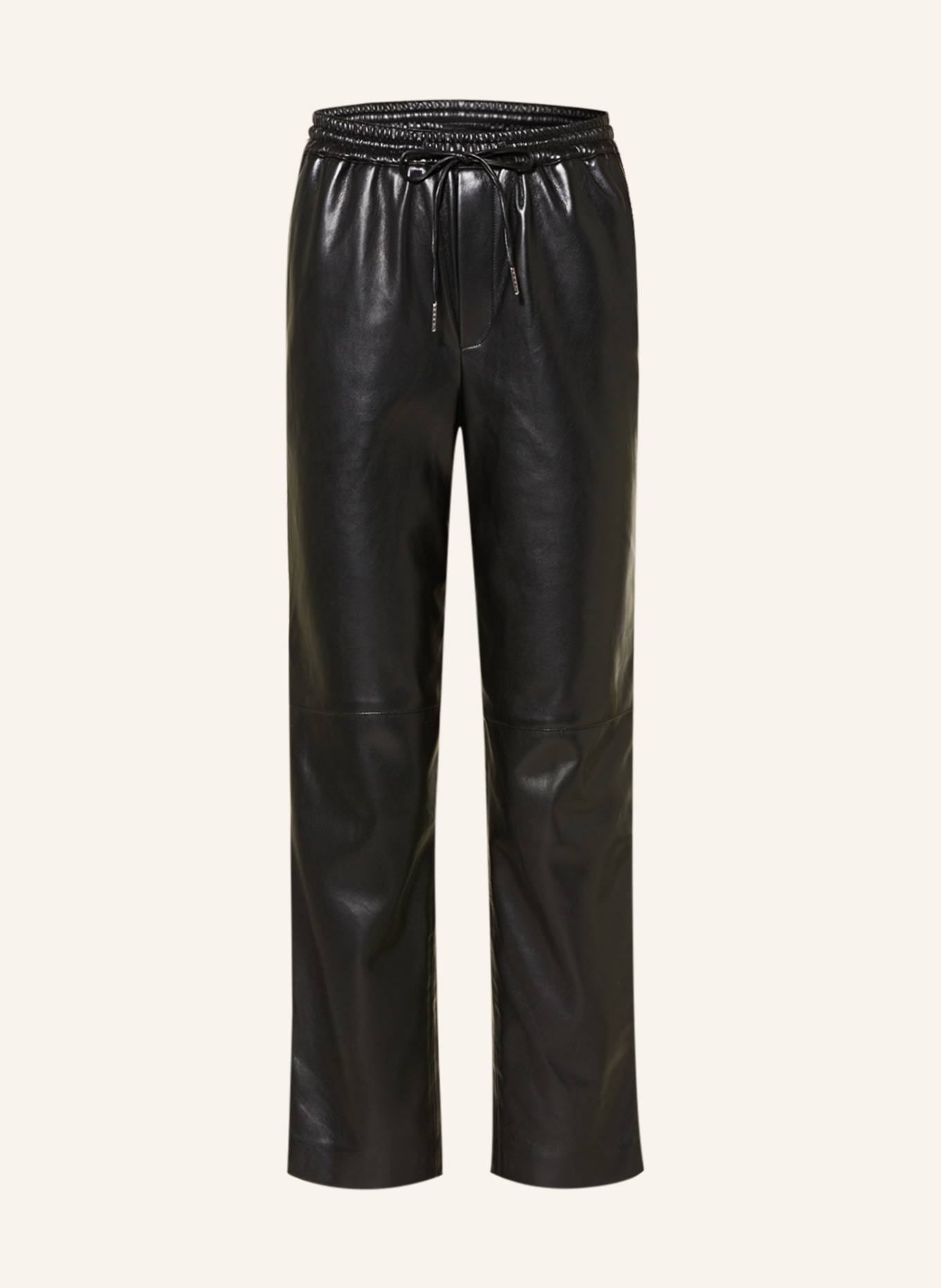 FYNCH-HATTON 7/8 trousers in leather look, Color: BLACK (Image 1)