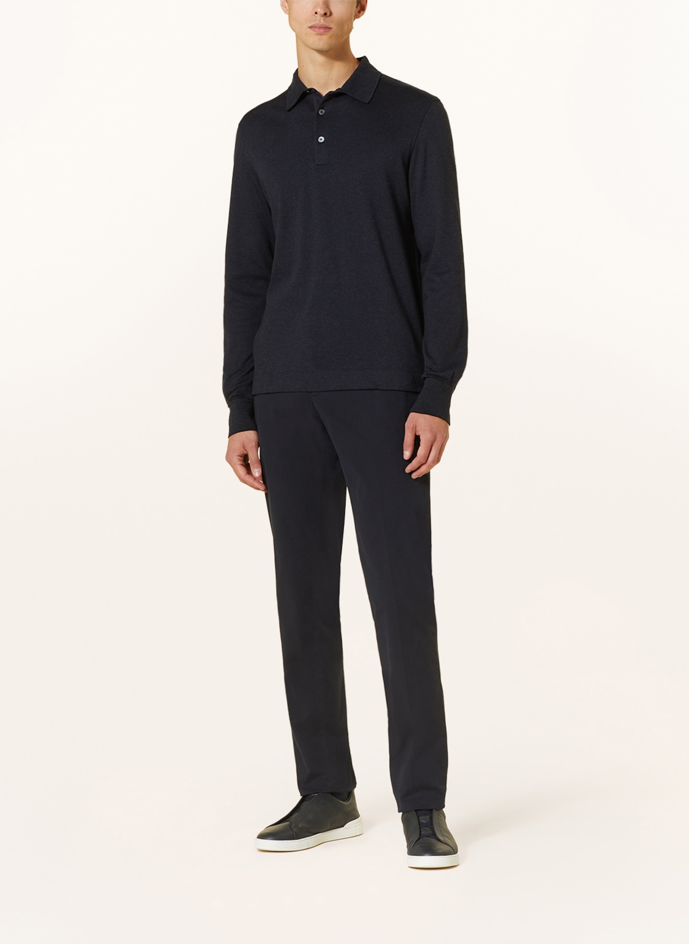 ZEGNA Knitted polo shirt, Color: DARK BLUE (Image 2)