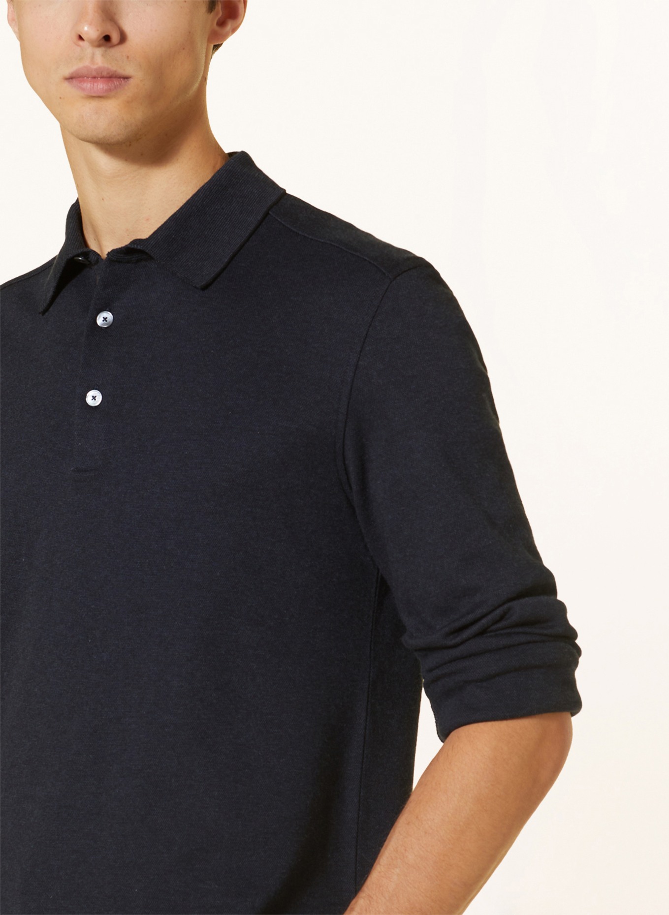 ZEGNA Knitted polo shirt, Color: DARK BLUE (Image 4)