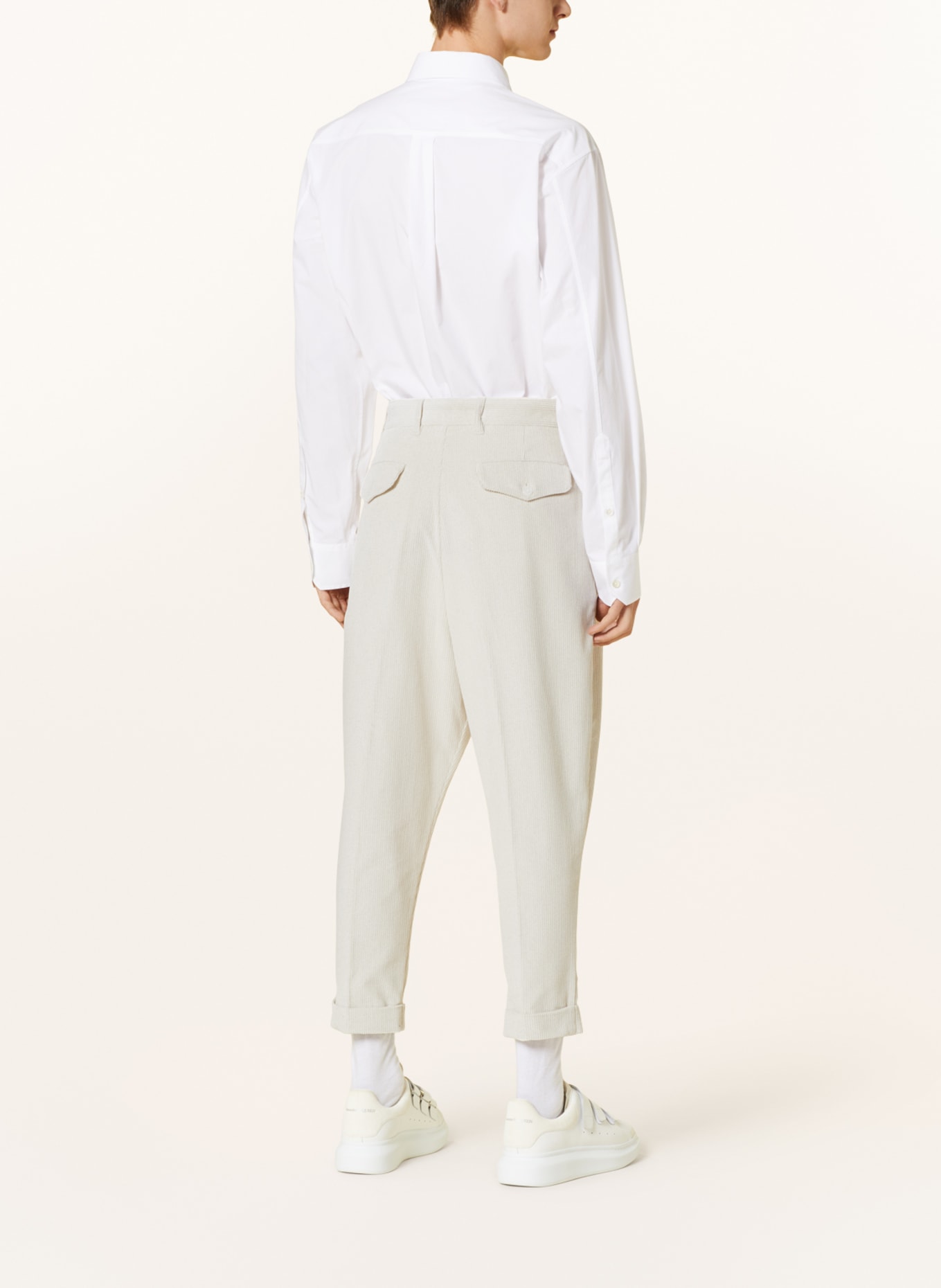 AMI PARIS Corduroy trousers extra slim fit, Color: ECRU (Image 2)