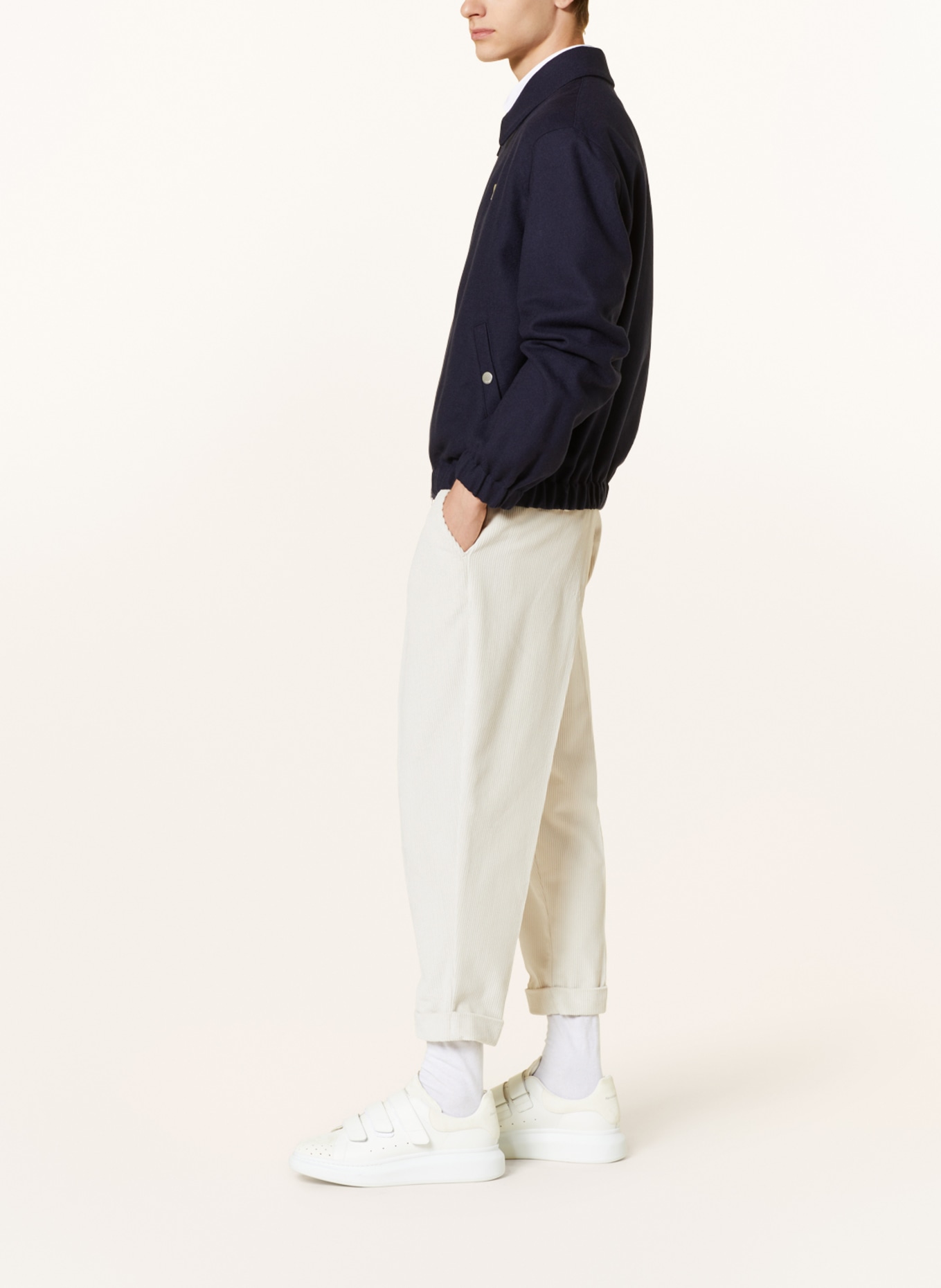 AMI PARIS Corduroy trousers extra slim fit, Color: ECRU (Image 4)