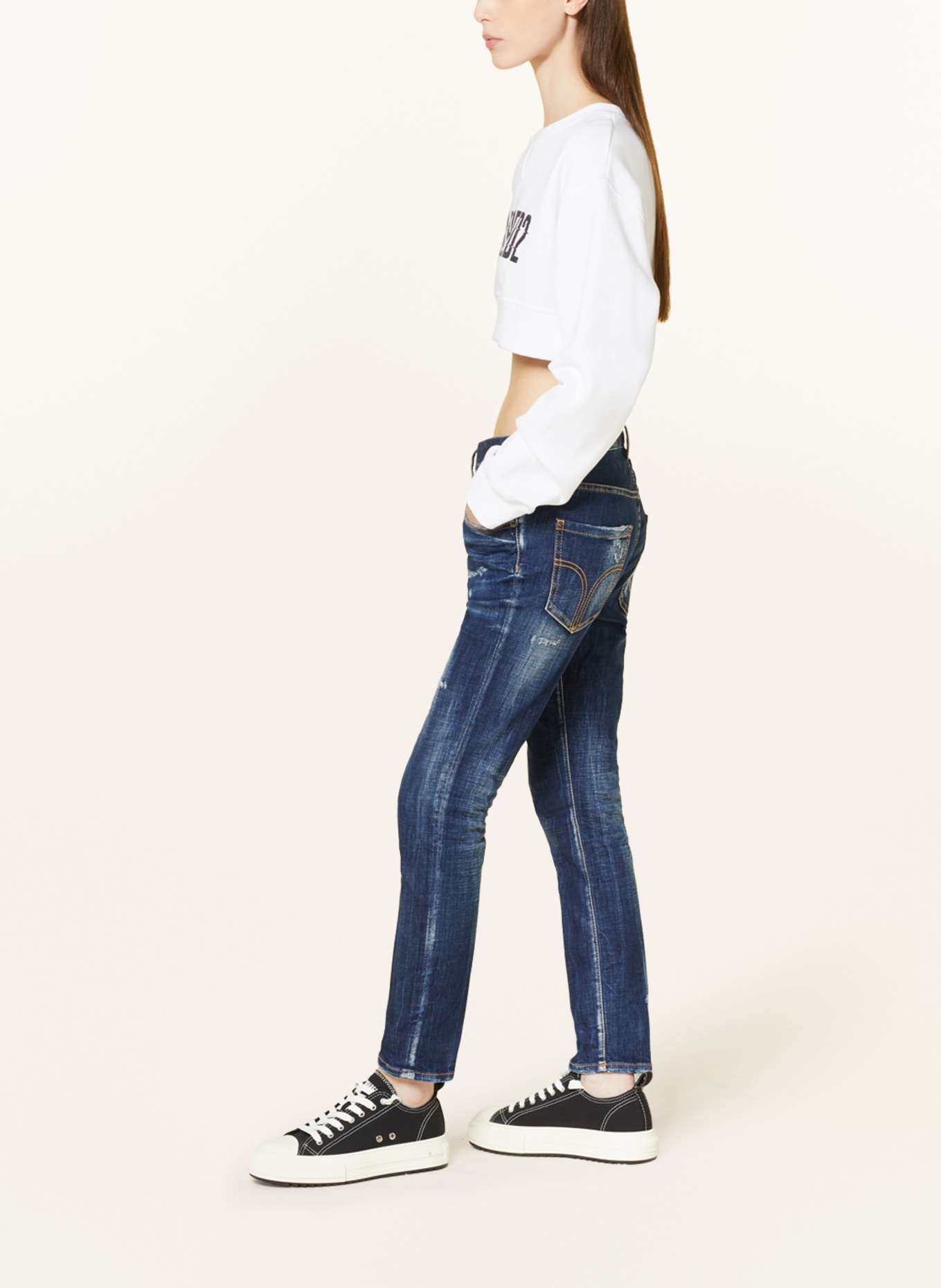 DSQUARED2 7/8 jeans COOL GIRL, Color: 470 NAVY BLUE (Image 4)