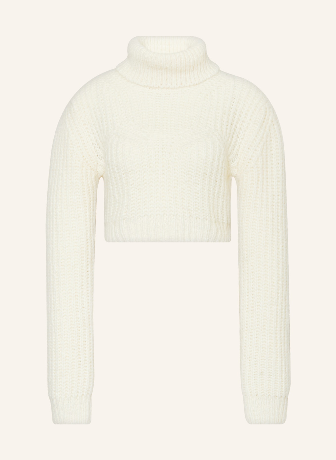 DSQUARED2 Cropped turtleneck sweater, Color: ECRU (Image 1)