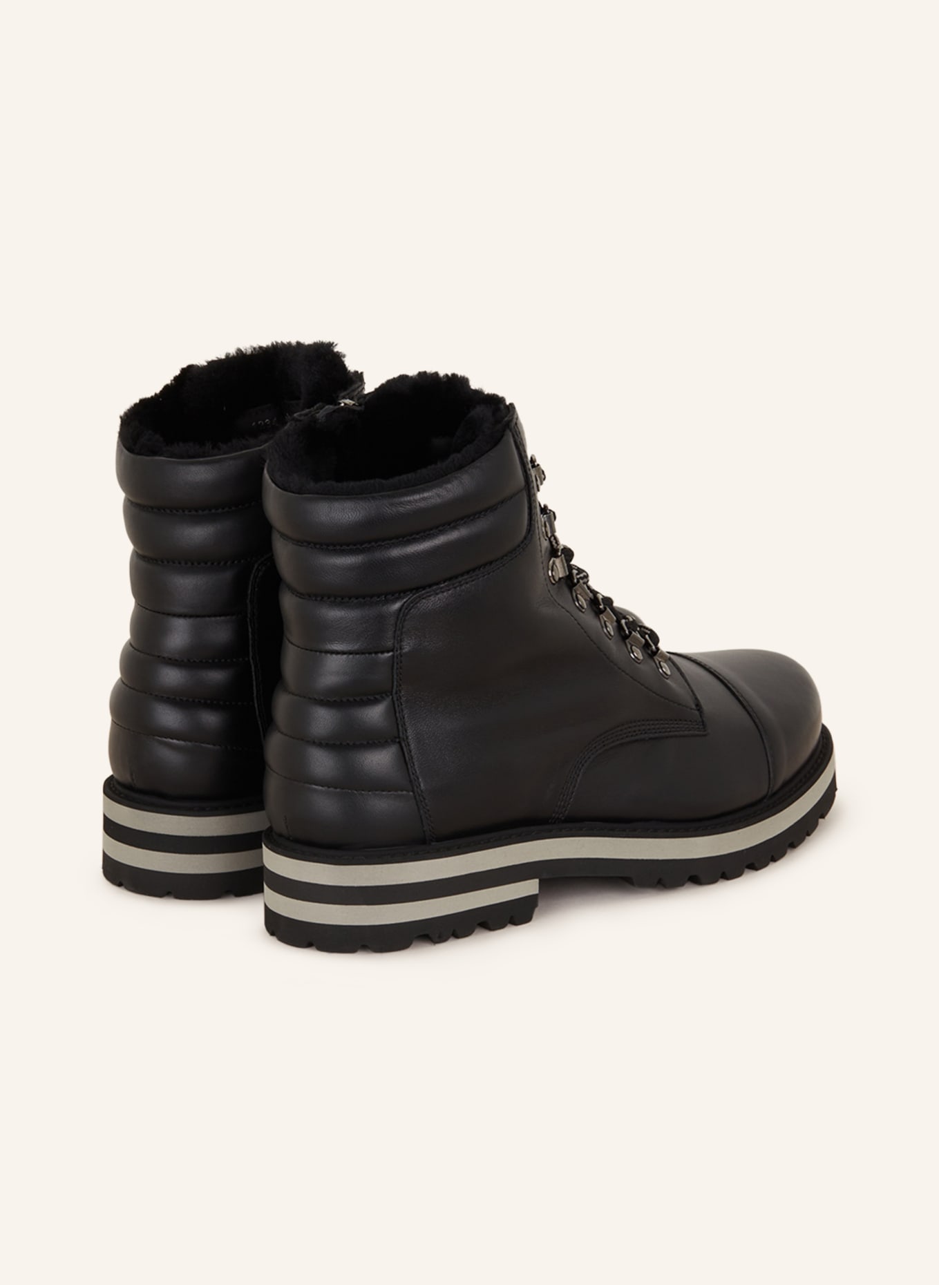 BOGNER Lace-up boots COURCHEVEL 17 with real fur, Color: BLACK (Image 2)