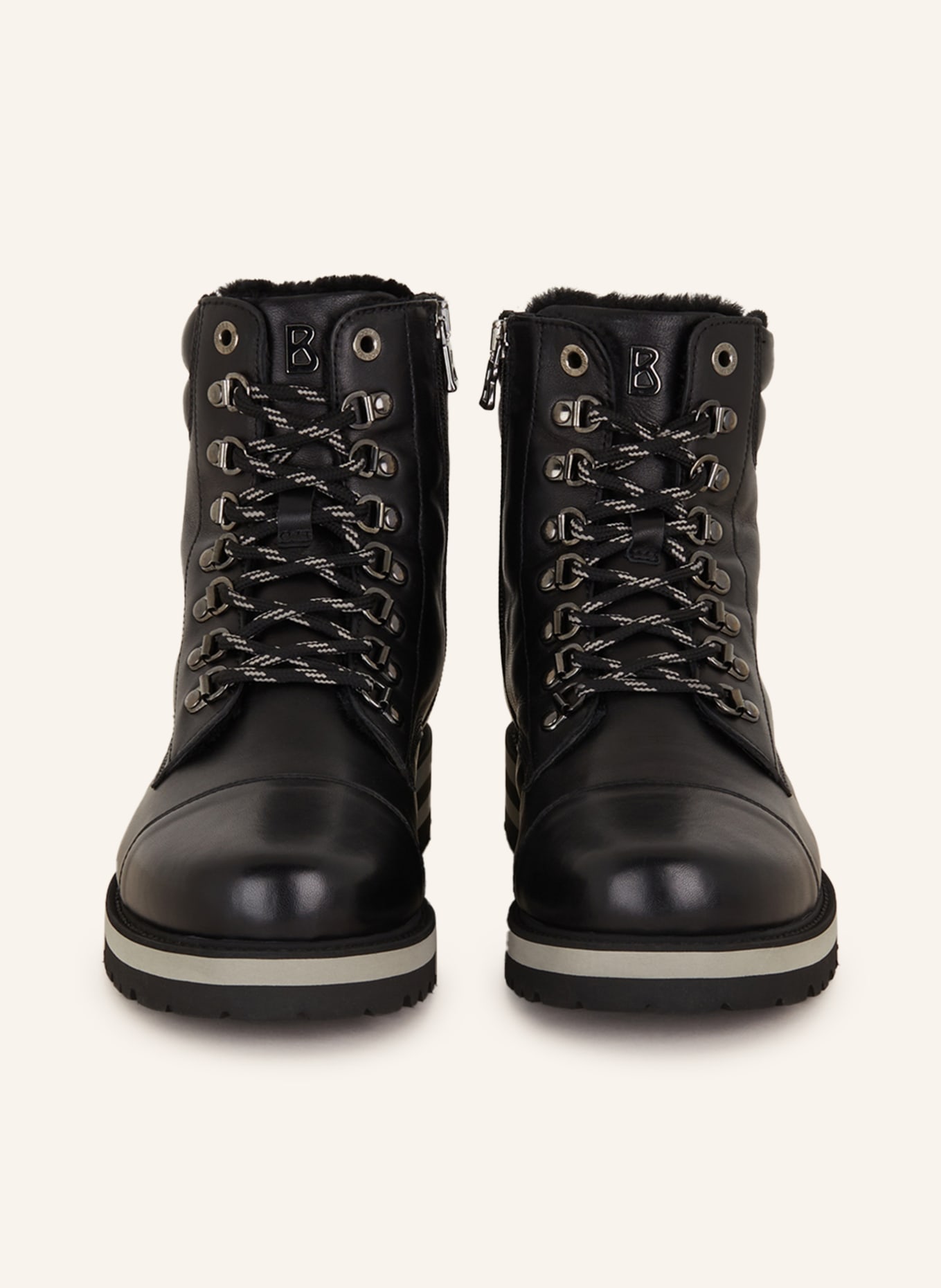 BOGNER Lace-up boots COURCHEVEL 17 with real fur, Color: BLACK (Image 3)