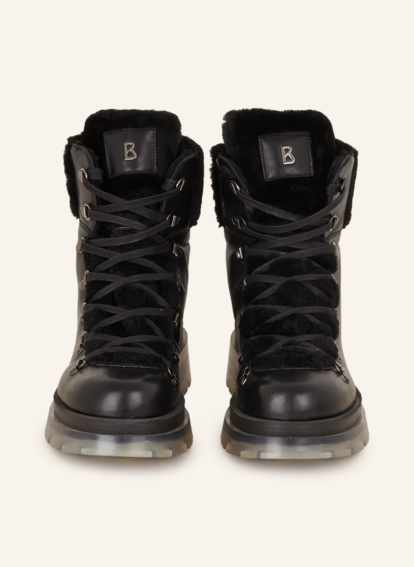 BOGNER Lace-up boots SWANSEA 5 with real fur, Color: BLACK (Image 3)