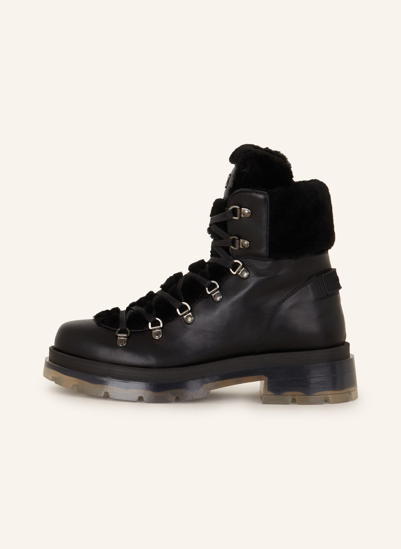 BOGNER Lace-up boots SWANSEA 5 with real fur, Color: BLACK (Image 4)