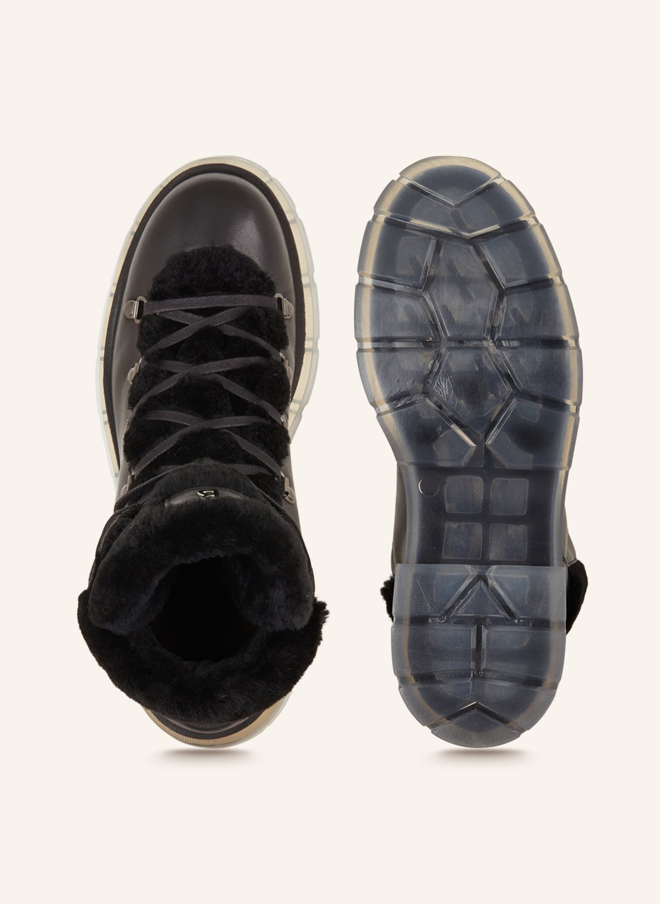 BOGNER Šněrovací boty SWANSEA 5 s pravou kožešinou, Barva: ČERNÁ (Obrázek 5)