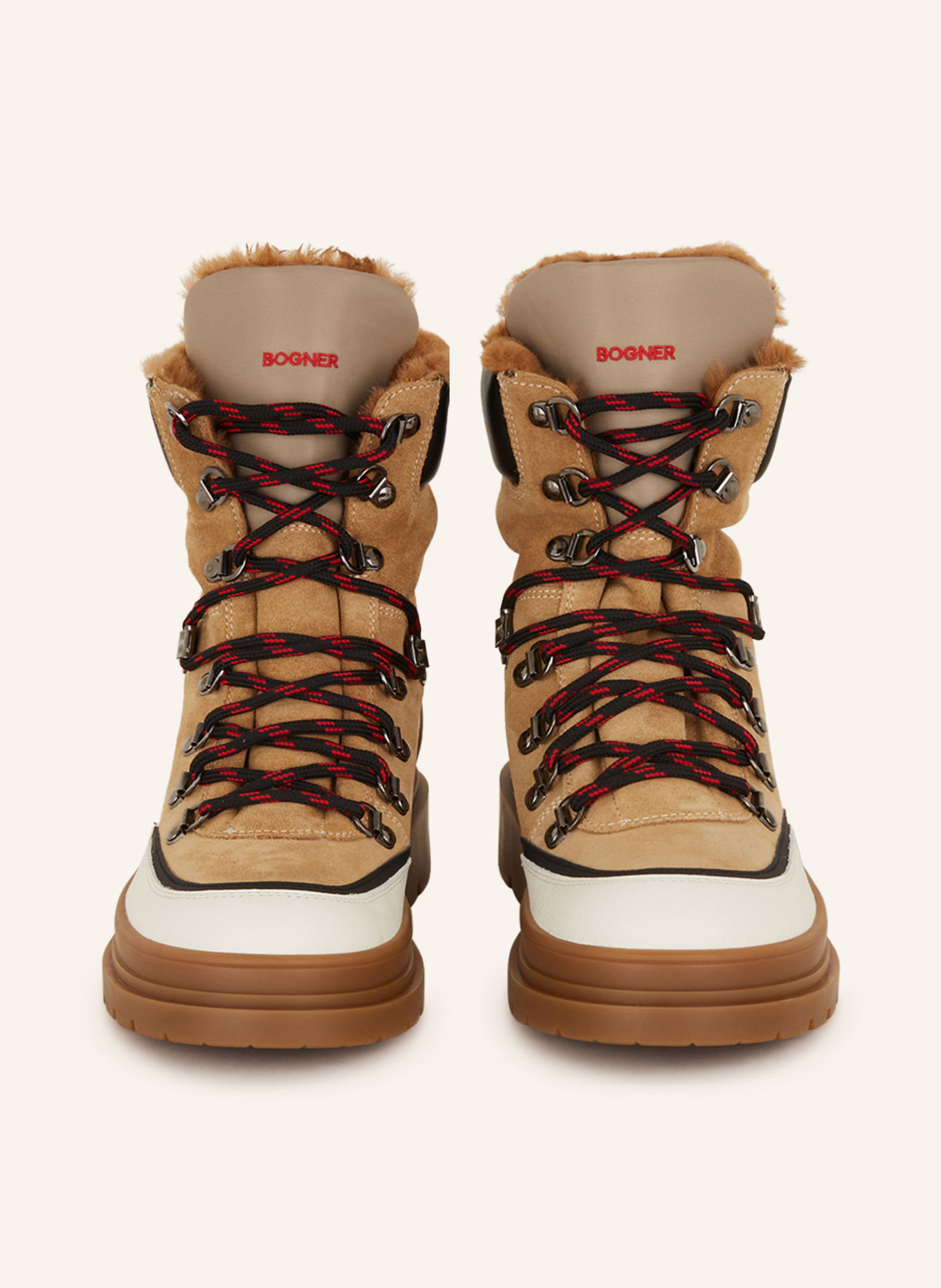 BOGNER Lace-up boots, Color: BEIGE/ ECRU/ BLACK (Image 3)