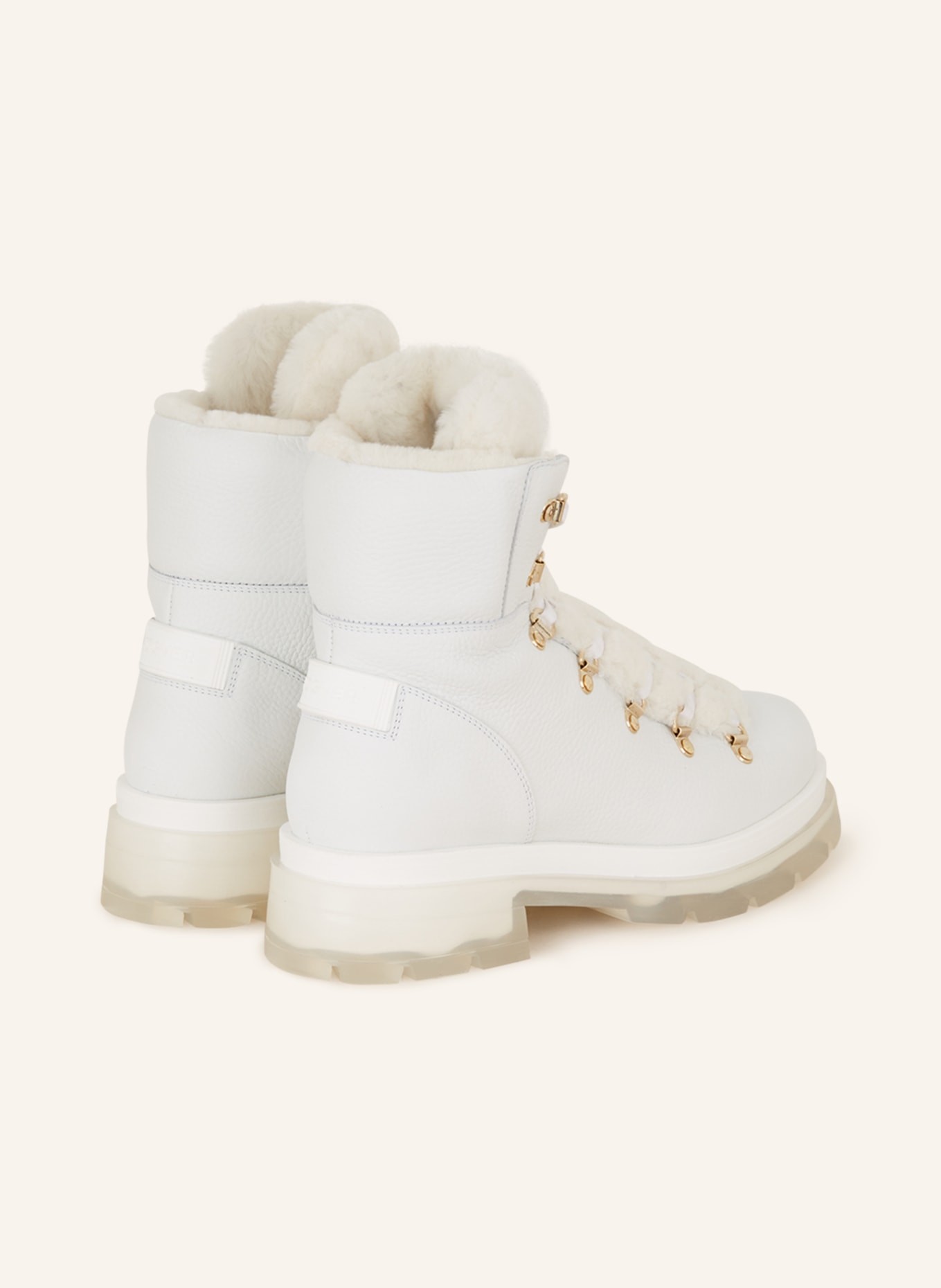 BOGNER Lace-up boots SWANSEA 4 with real fur, Color: WHITE (Image 2)