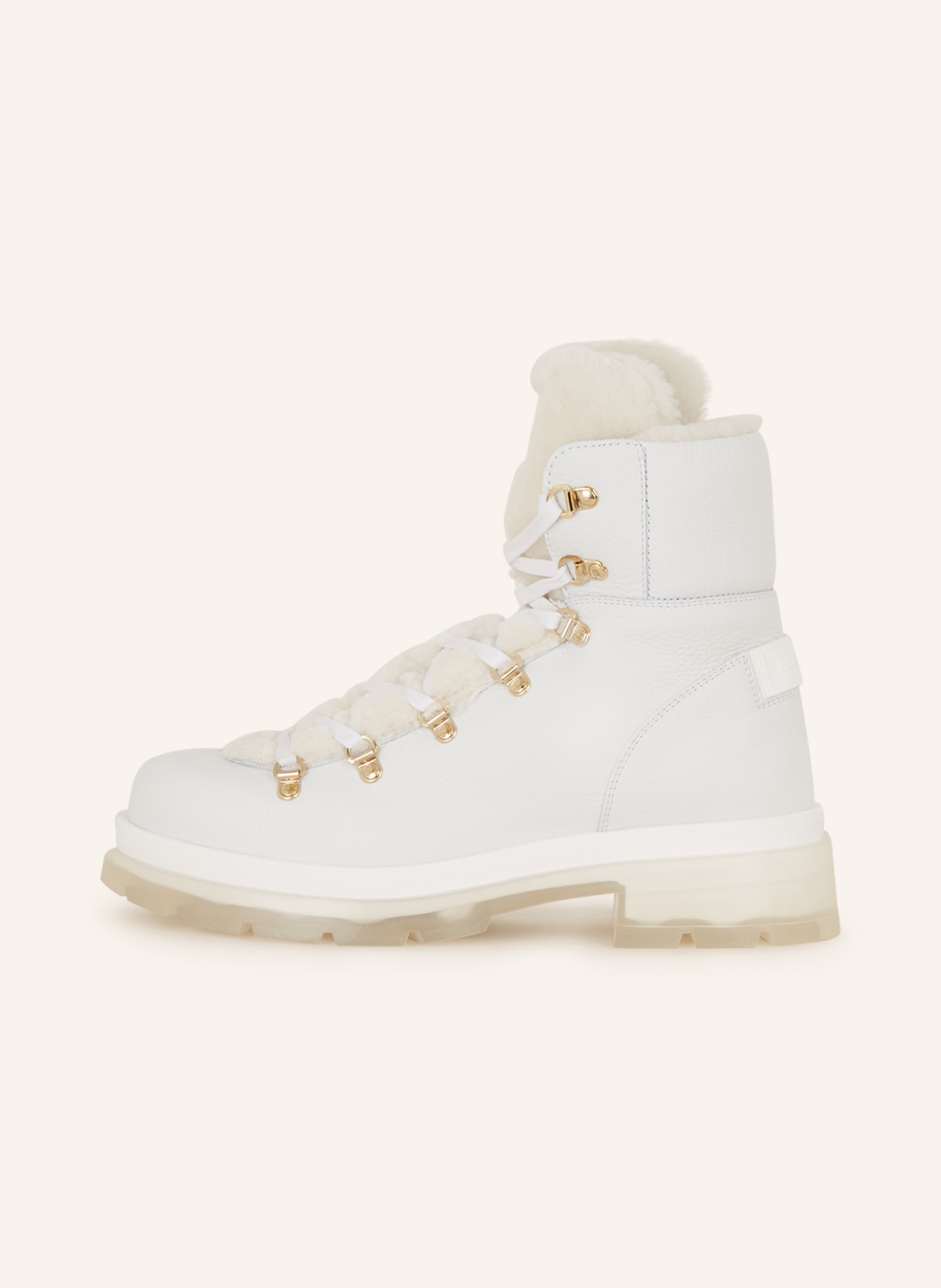 BOGNER Lace-up boots SWANSEA 4 with real fur, Color: WHITE (Image 4)