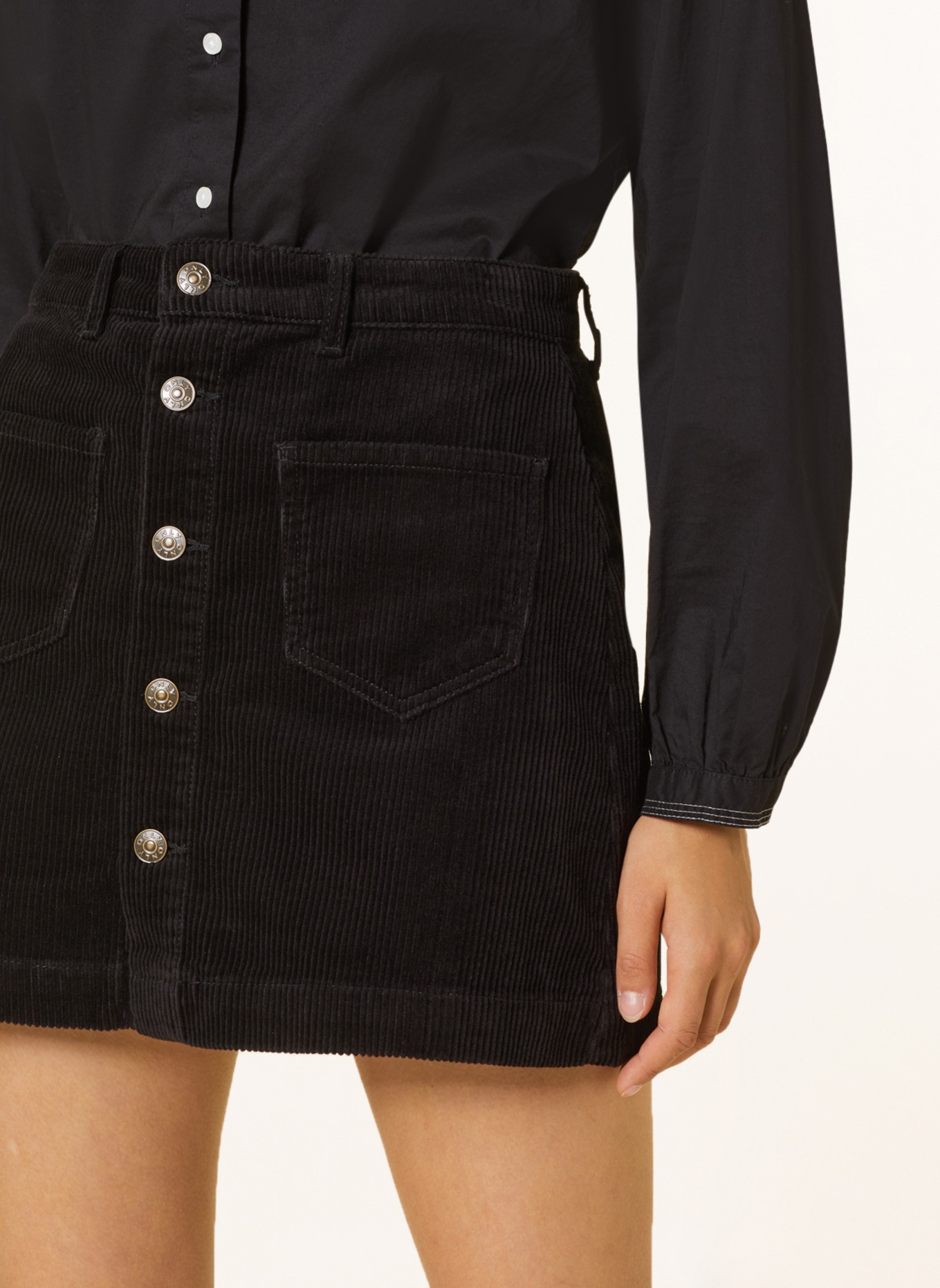 ONLY Corduroy skirt, Color: BLACK (Image 4)