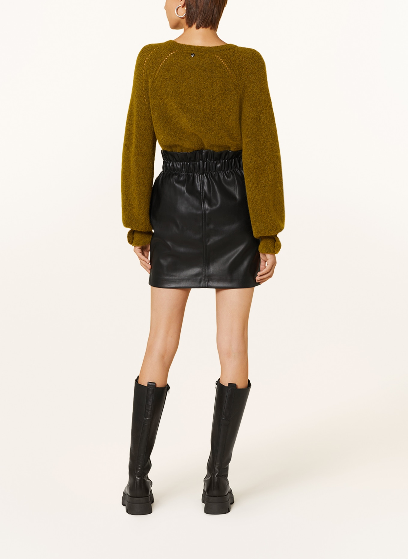 ONLY Skirt in leather look, Color: BLACK (Image 3)