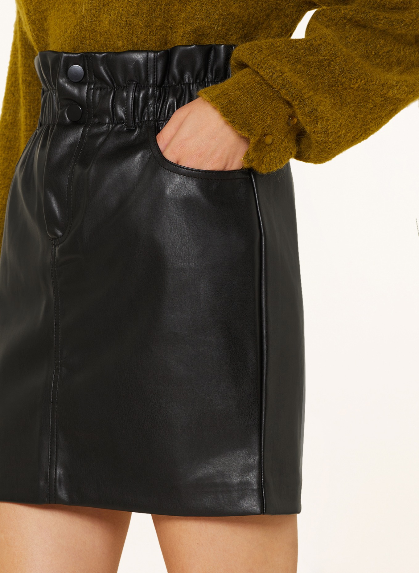 ONLY Skirt in leather look, Color: BLACK (Image 4)