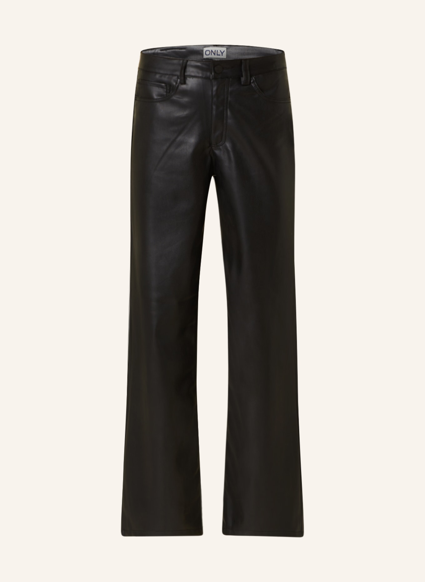 ONLY Pants in leather look, Color: BLACK (Image 1)