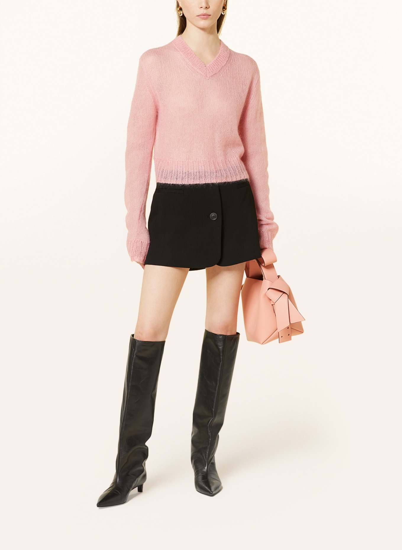 Acne Studios Cropped sweater, Color: PINK (Image 2)