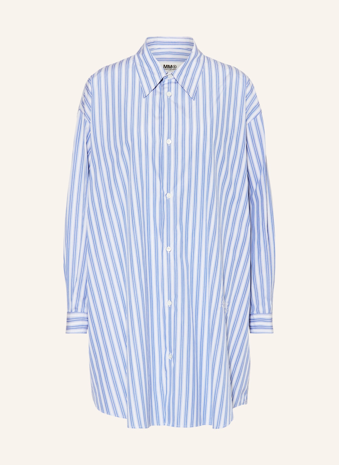 MM6 Maison Margiela Shirt dress, Color: WHITE/ LIGHT BLUE (Image 1)