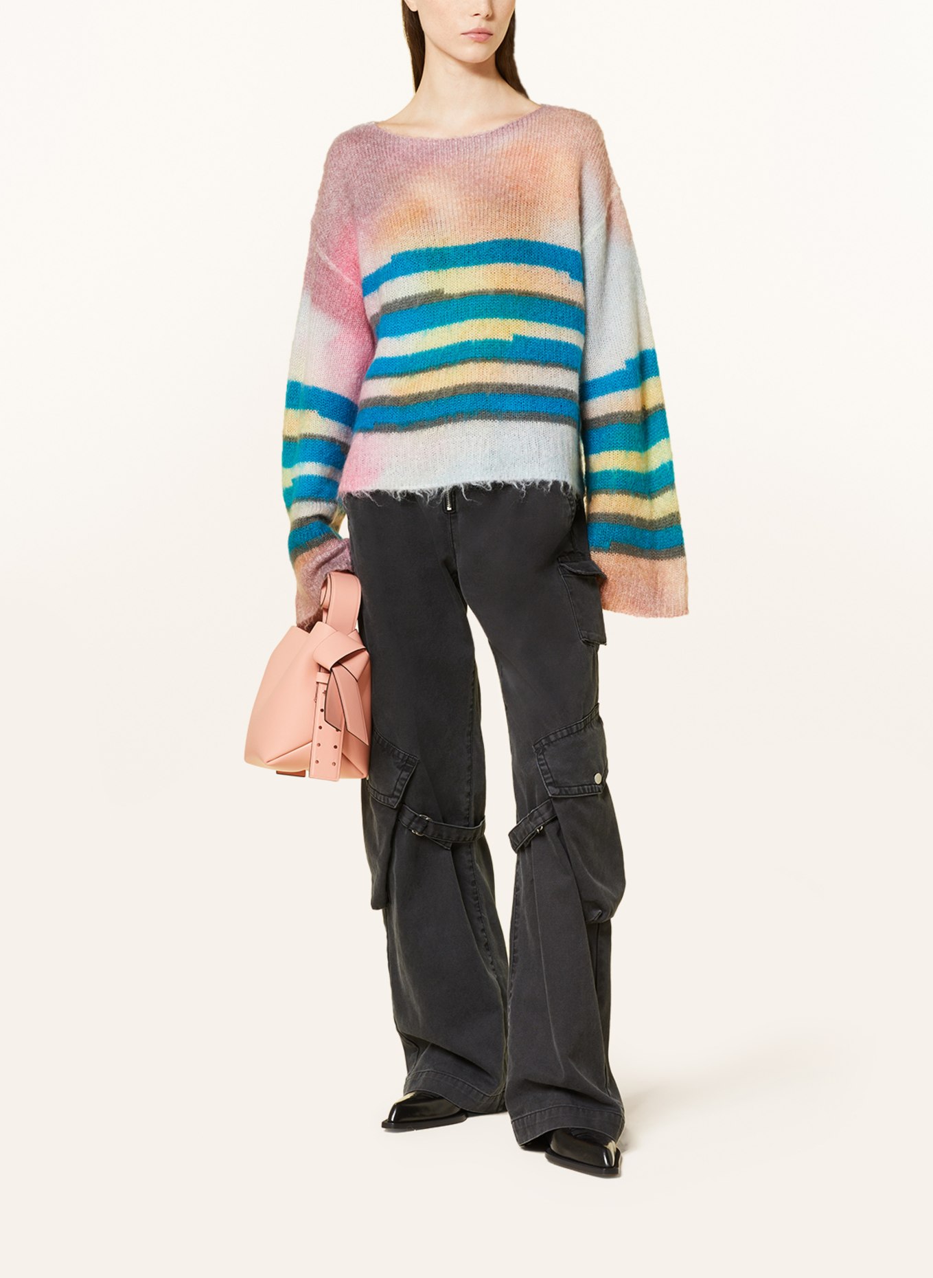 Acne Studios Sweater, Color: TURQUOISE/ ORANGE/ YELLOW (Image 2)
