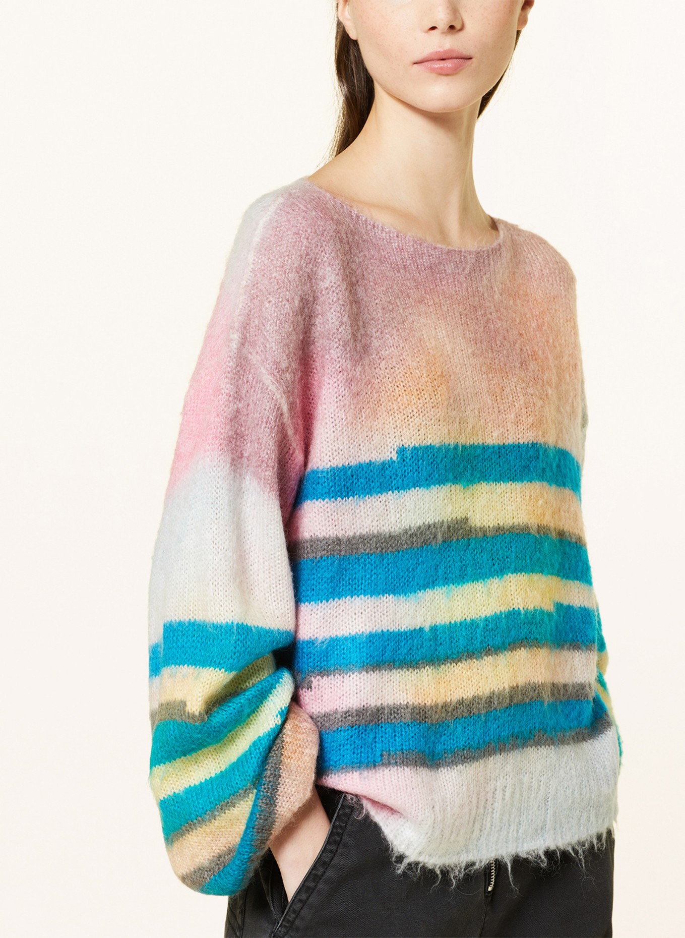 Acne Studios Sweater, Color: TURQUOISE/ ORANGE/ YELLOW (Image 4)