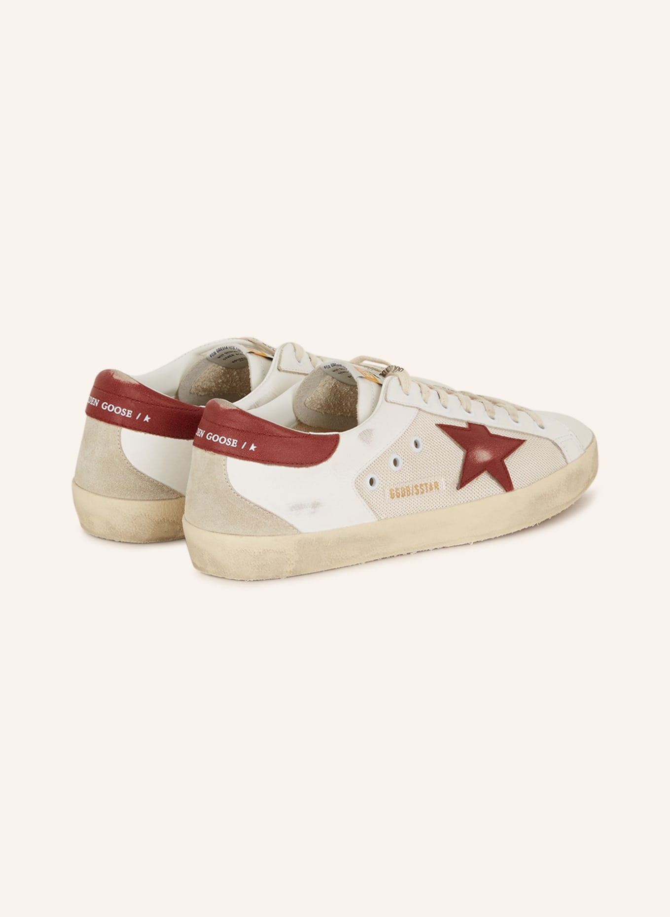 GOLDEN GOOSE Sneakers SUPER-STAR, Color: WHITE/ DARK RED (Image 2)