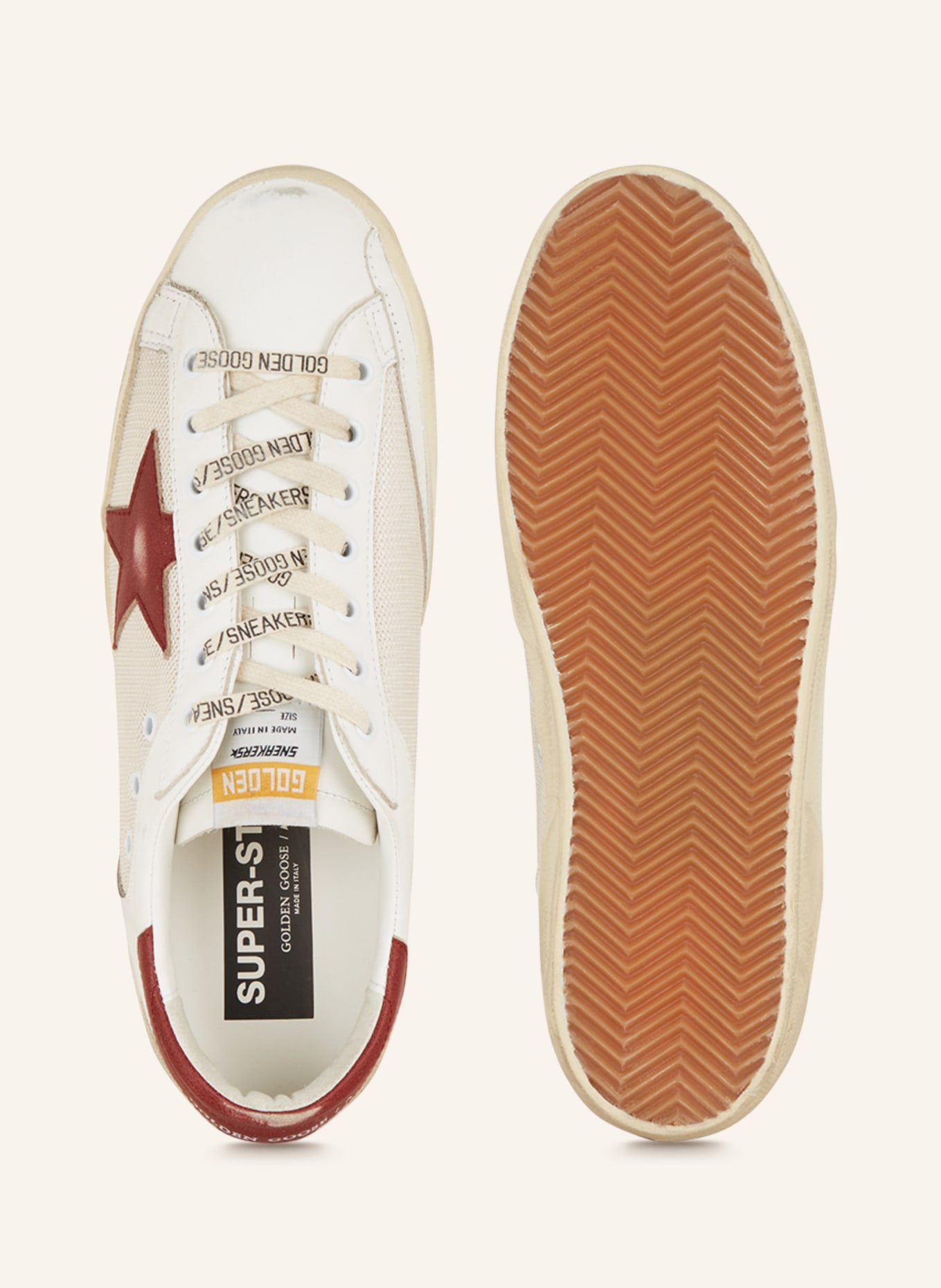 GOLDEN GOOSE Sneakers SUPER-STAR, Color: WHITE/ DARK RED (Image 5)