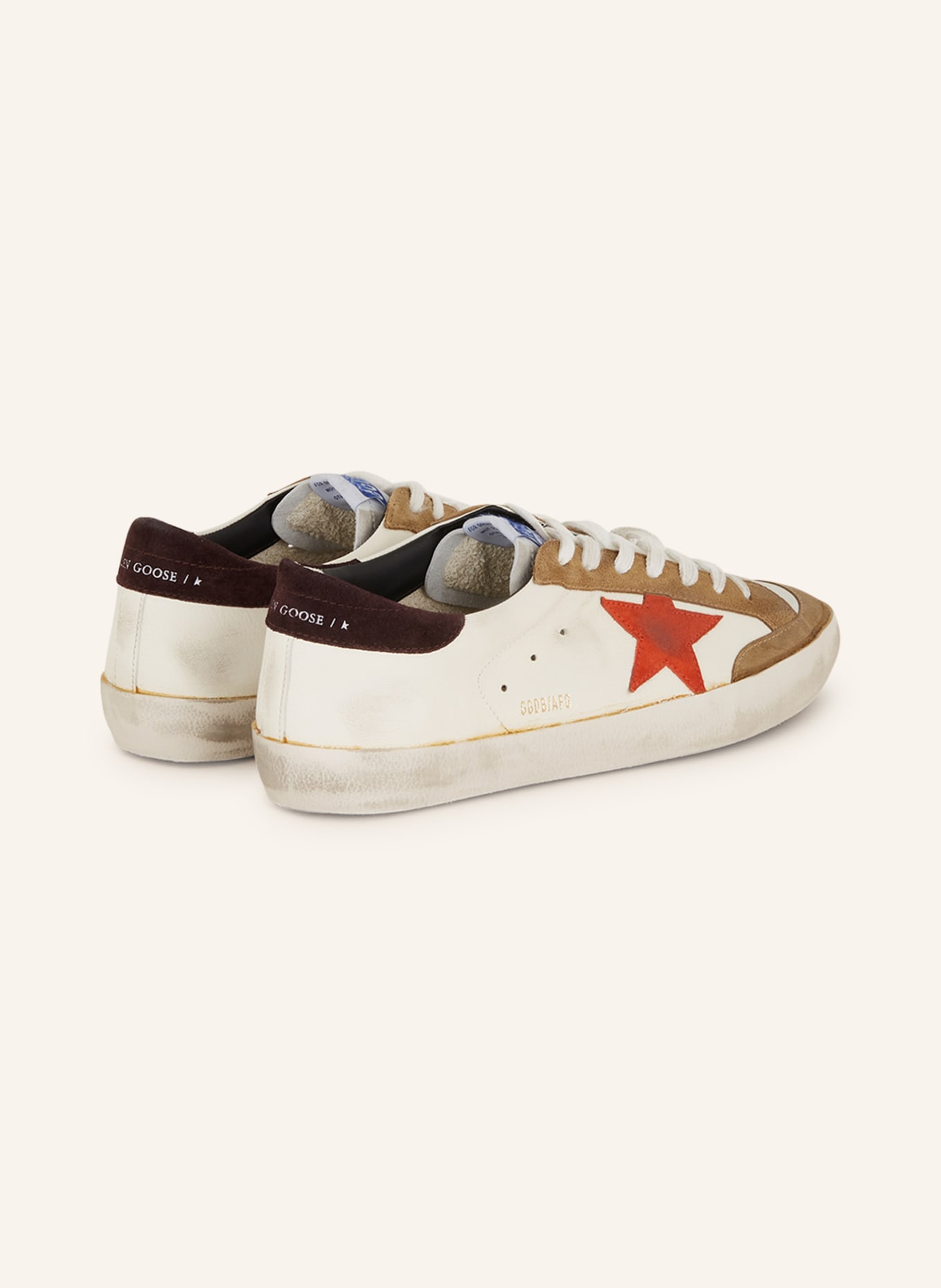 GOLDEN GOOSE Sneakers SUPER-STAR, Color: WHITE/ LIGHT BROWN (Image 2)