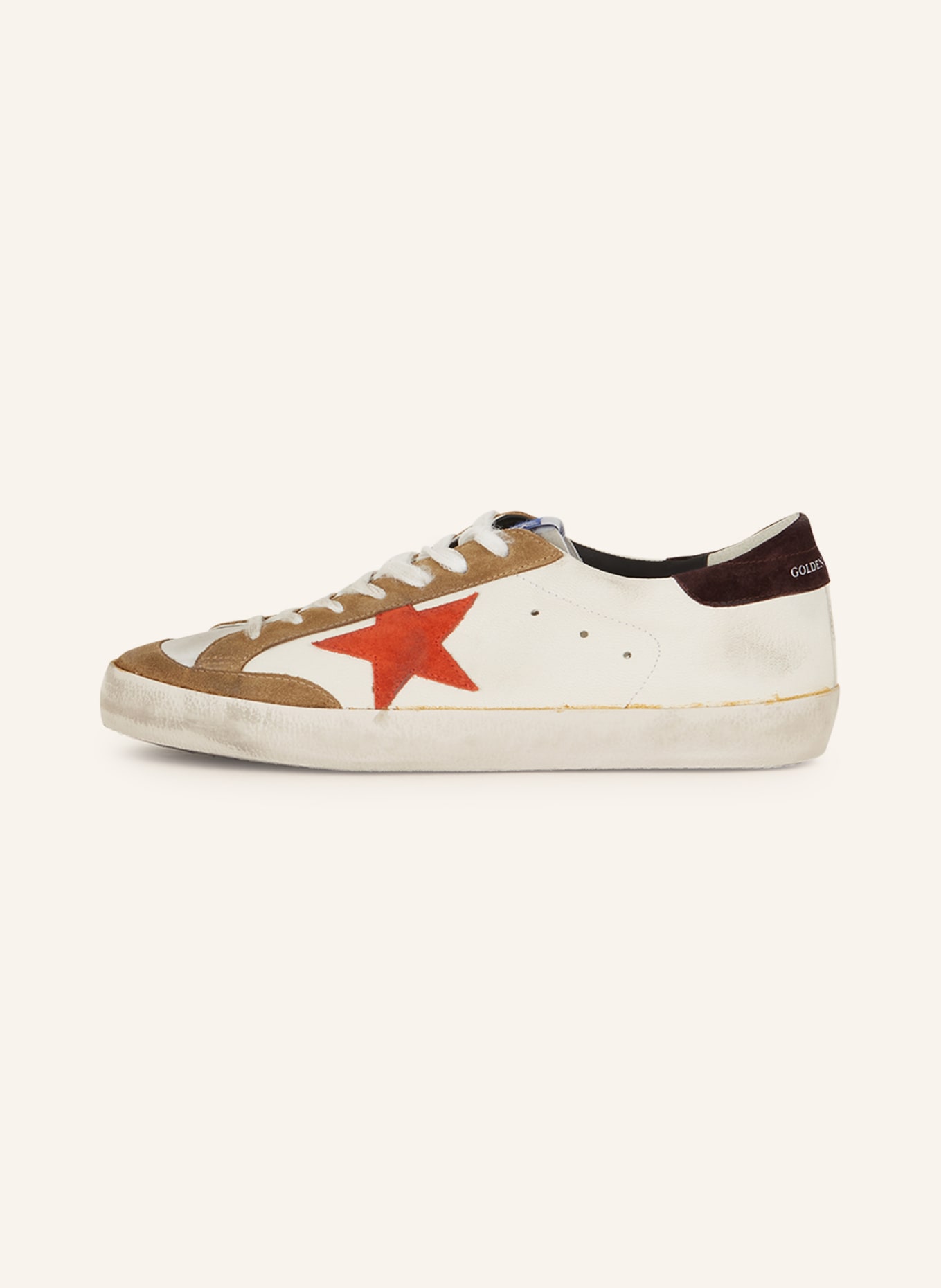 GOLDEN GOOSE Sneakers SUPER-STAR, Color: WHITE/ LIGHT BROWN (Image 4)