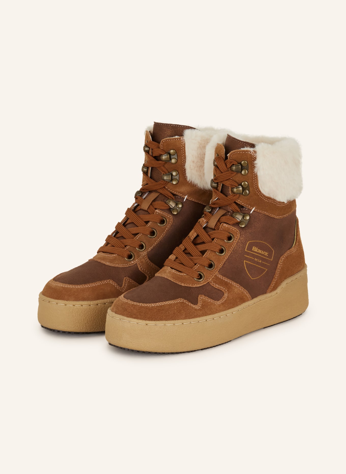 Blauer Boots MADELINE, Farbe: COGNAC (Bild 1)