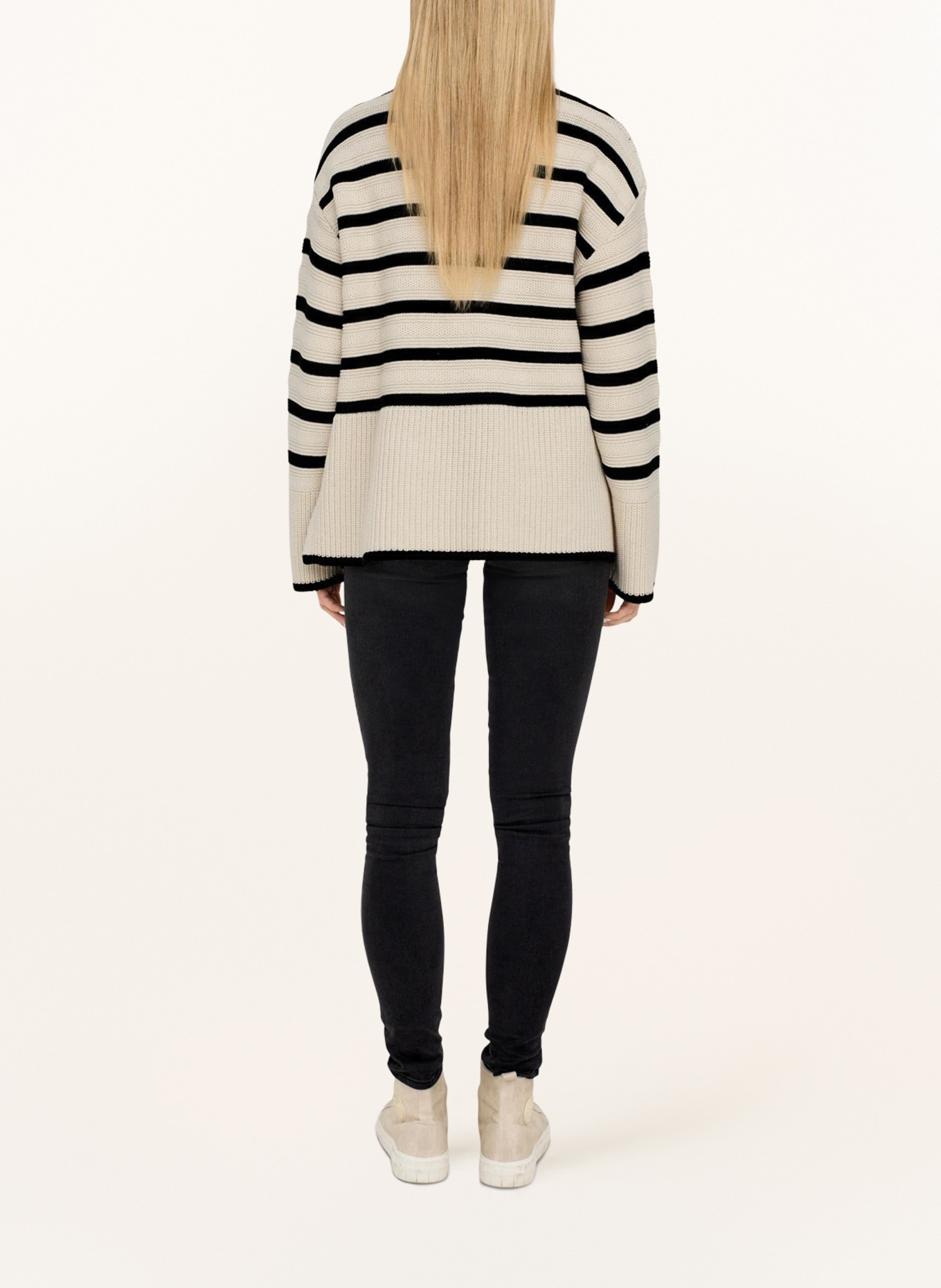 ONLY Sweater, Color: ECRU/ BLACK (Image 3)