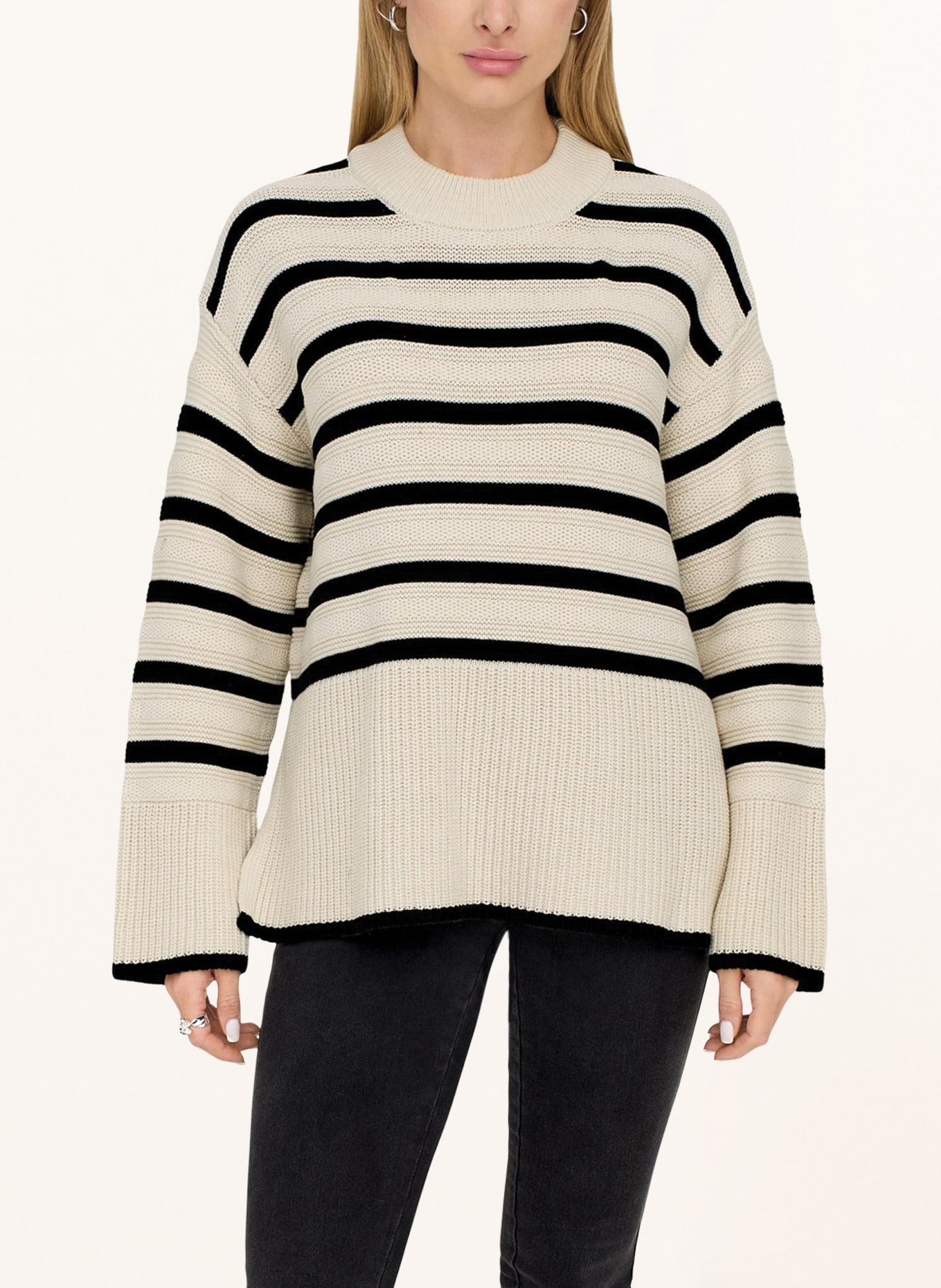ONLY Sweater, Color: ECRU/ BLACK (Image 4)