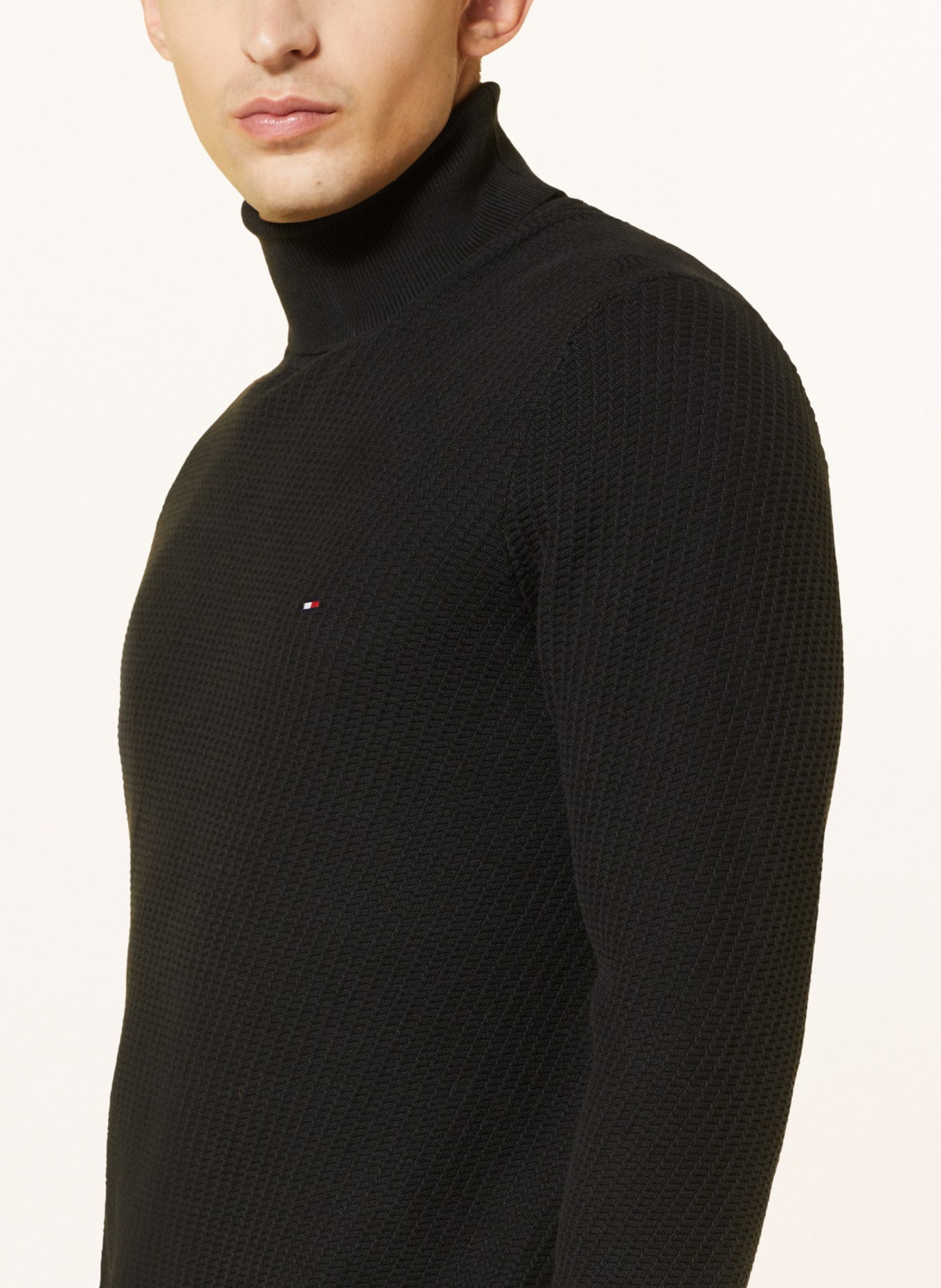 TOMMY HILFIGER Turtleneck sweater in black