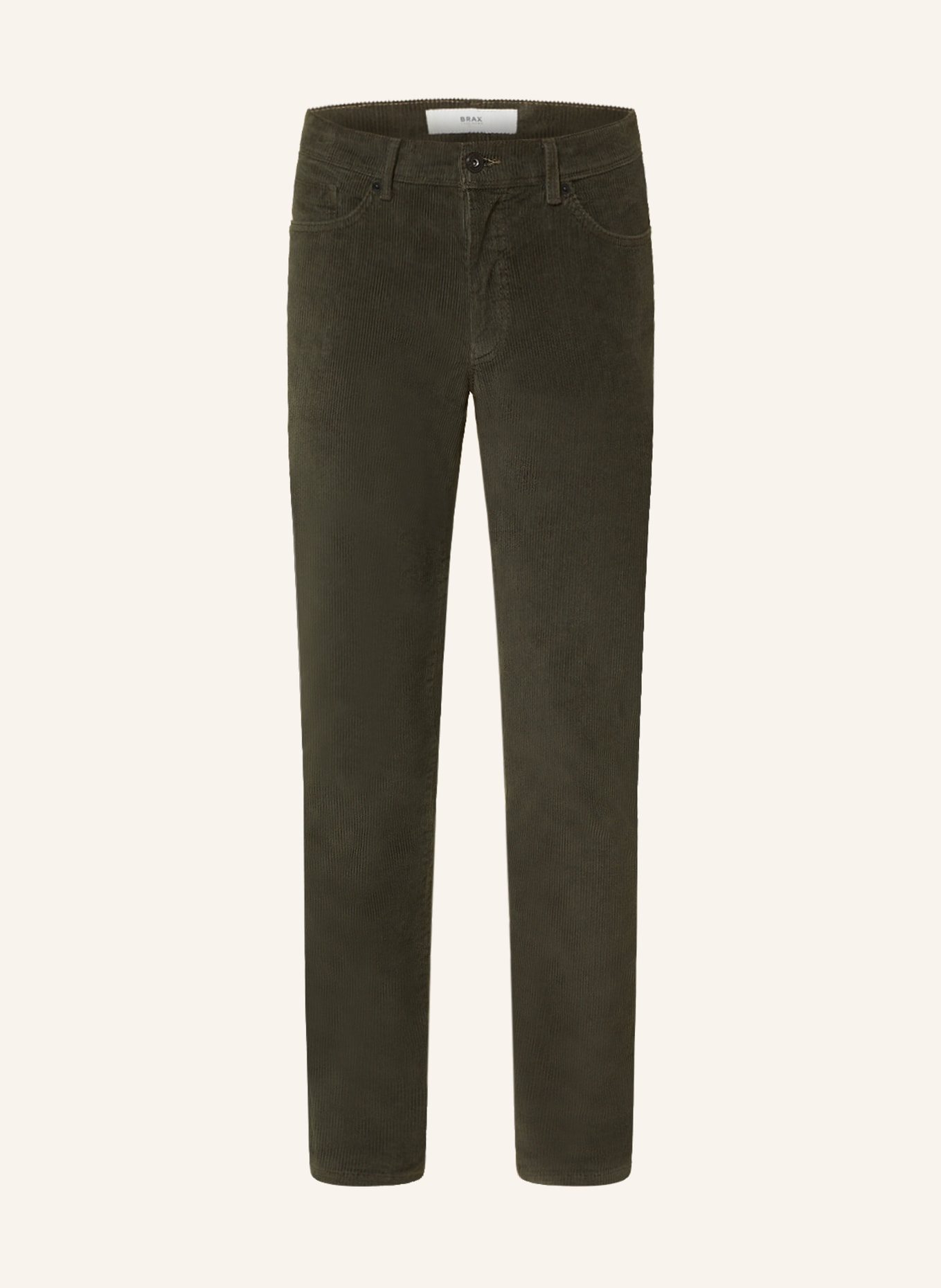 BRAX Corduroy trousers CADIZ straight fit, Color: DARK GREEN (Image 1)