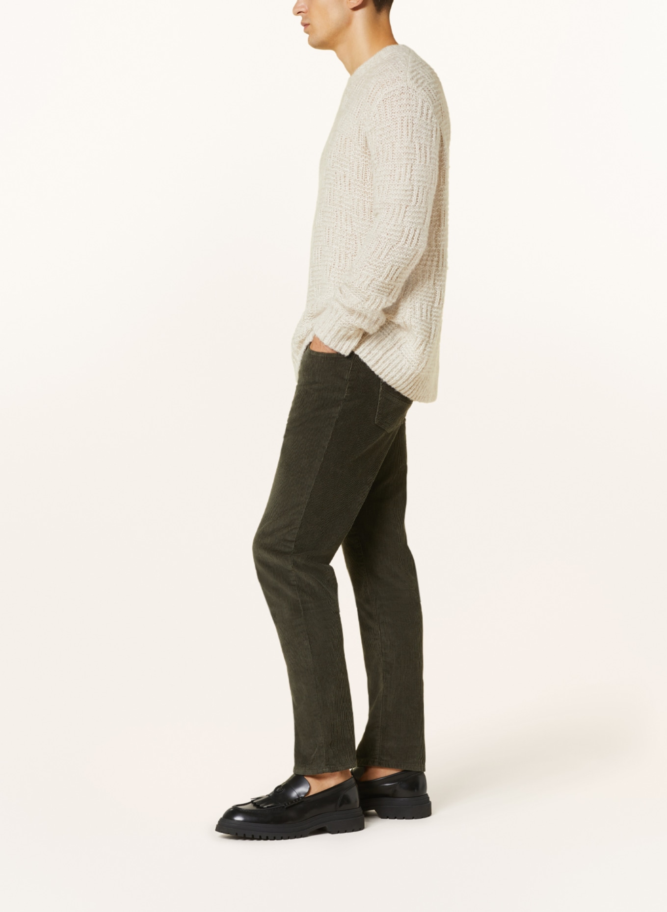 BRAX Corduroy trousers CADIZ straight fit, Color: DARK GREEN (Image 4)