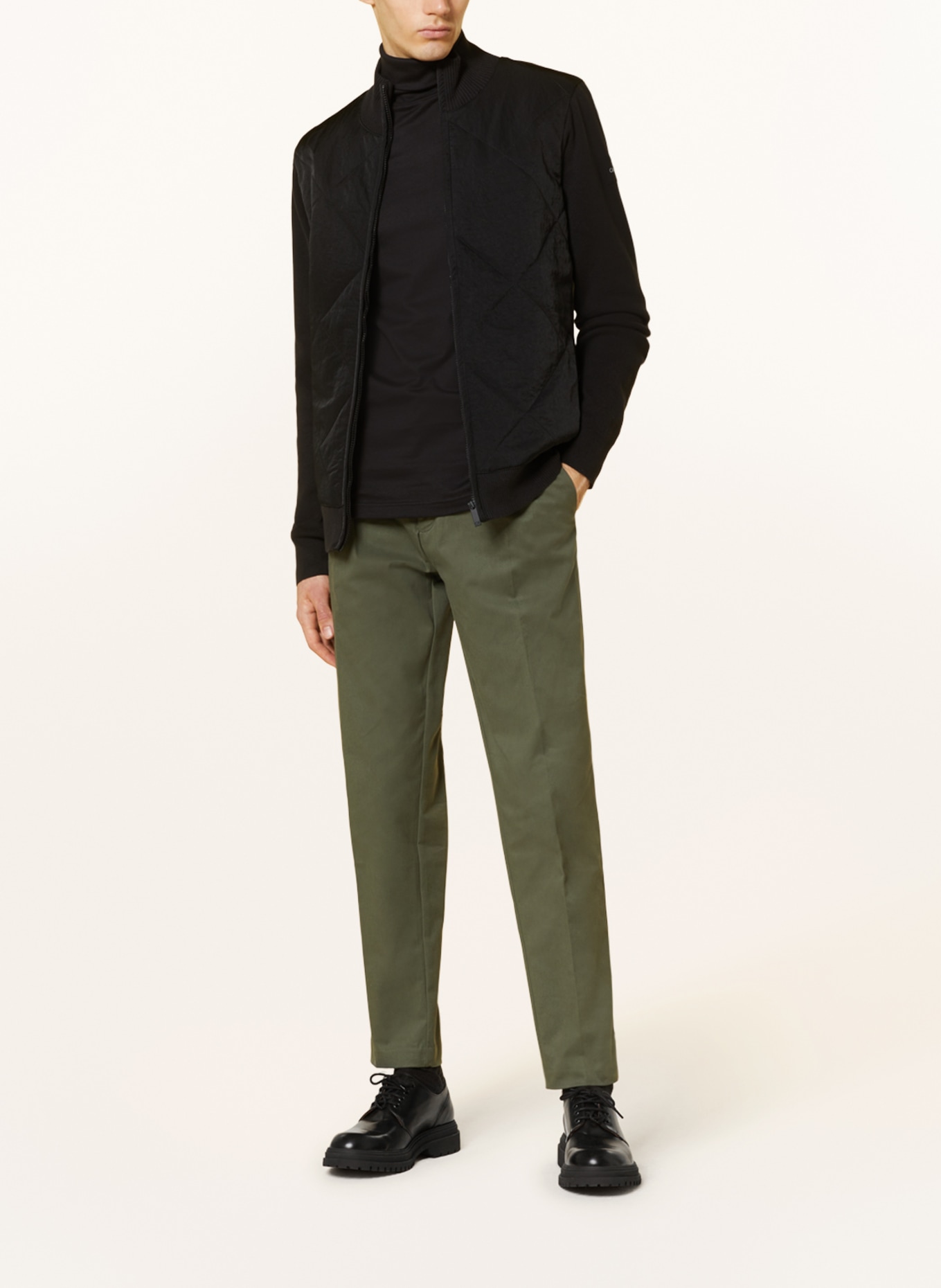 Calvin Klein Spodnie tapered fit, Kolor: CIEMNOZIELONY (Obrazek 2)