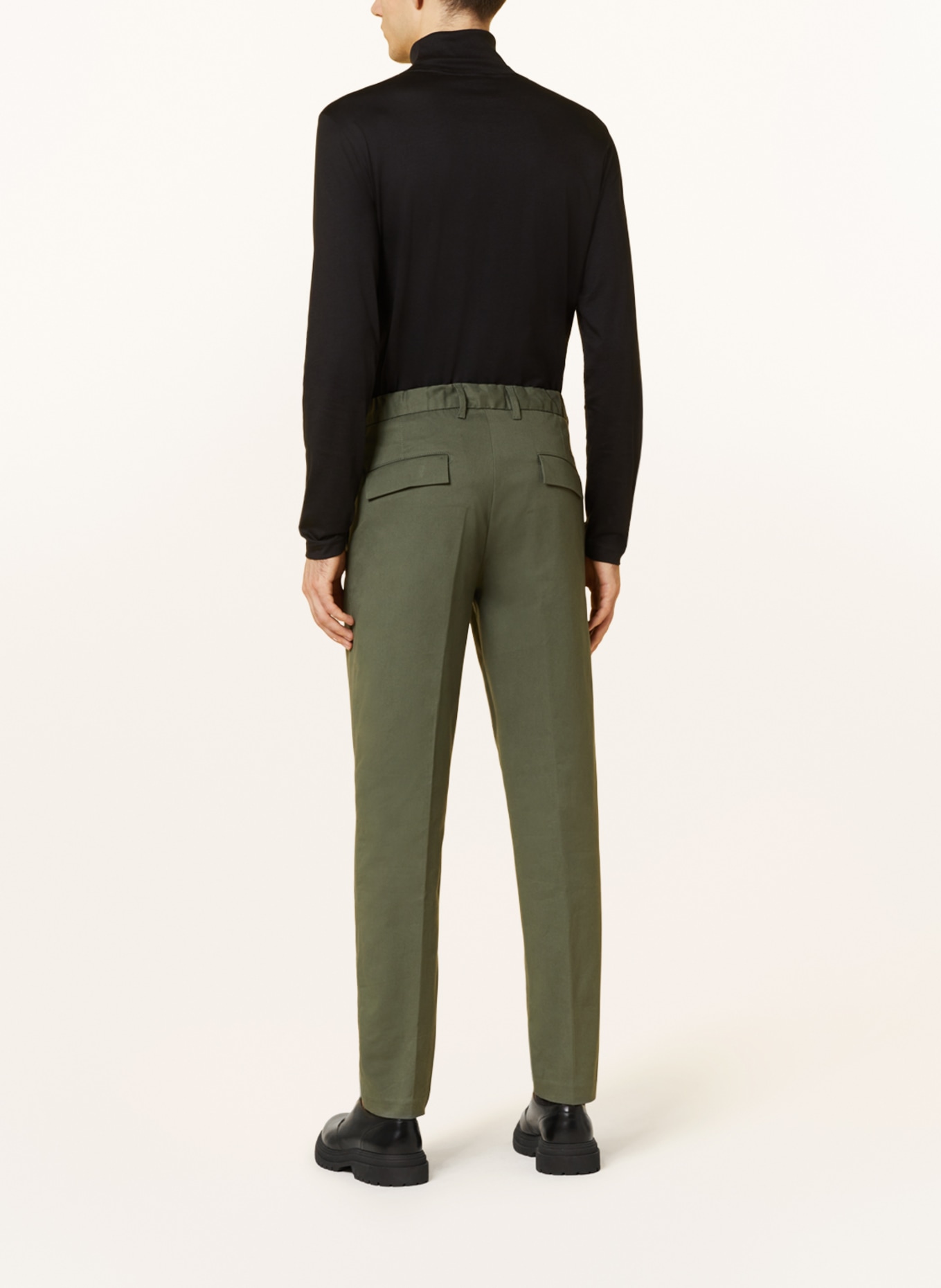 Calvin Klein Spodnie tapered fit, Kolor: CIEMNOZIELONY (Obrazek 3)