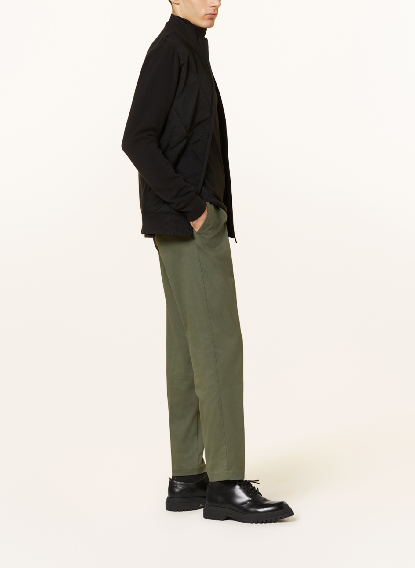 Calvin Klein Spodnie tapered fit, Kolor: CIEMNOZIELONY (Obrazek 4)