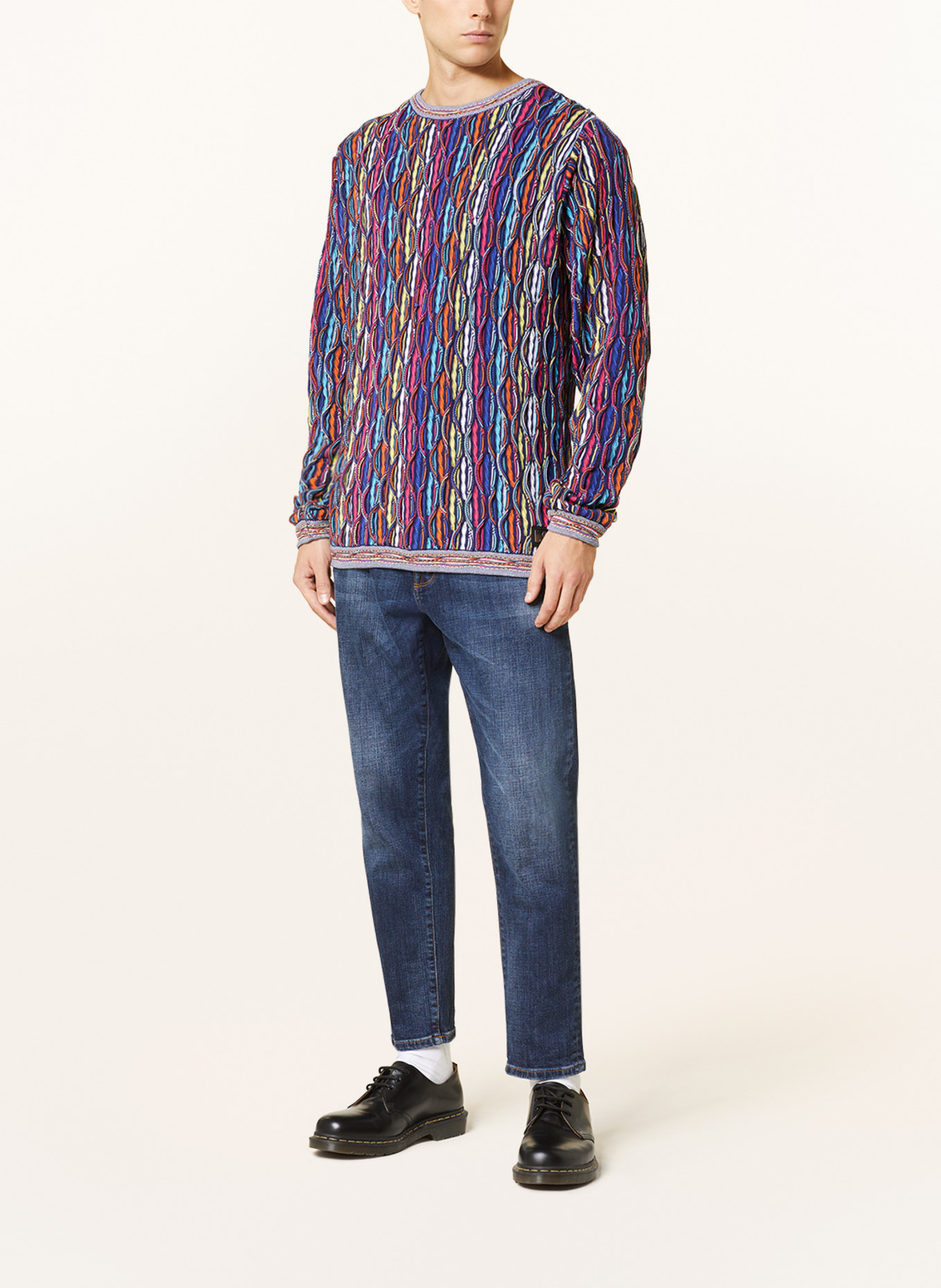 CARLO COLUCCI Pullover, Farbe: BLAU/ PINK/ GELB (Bild 2)