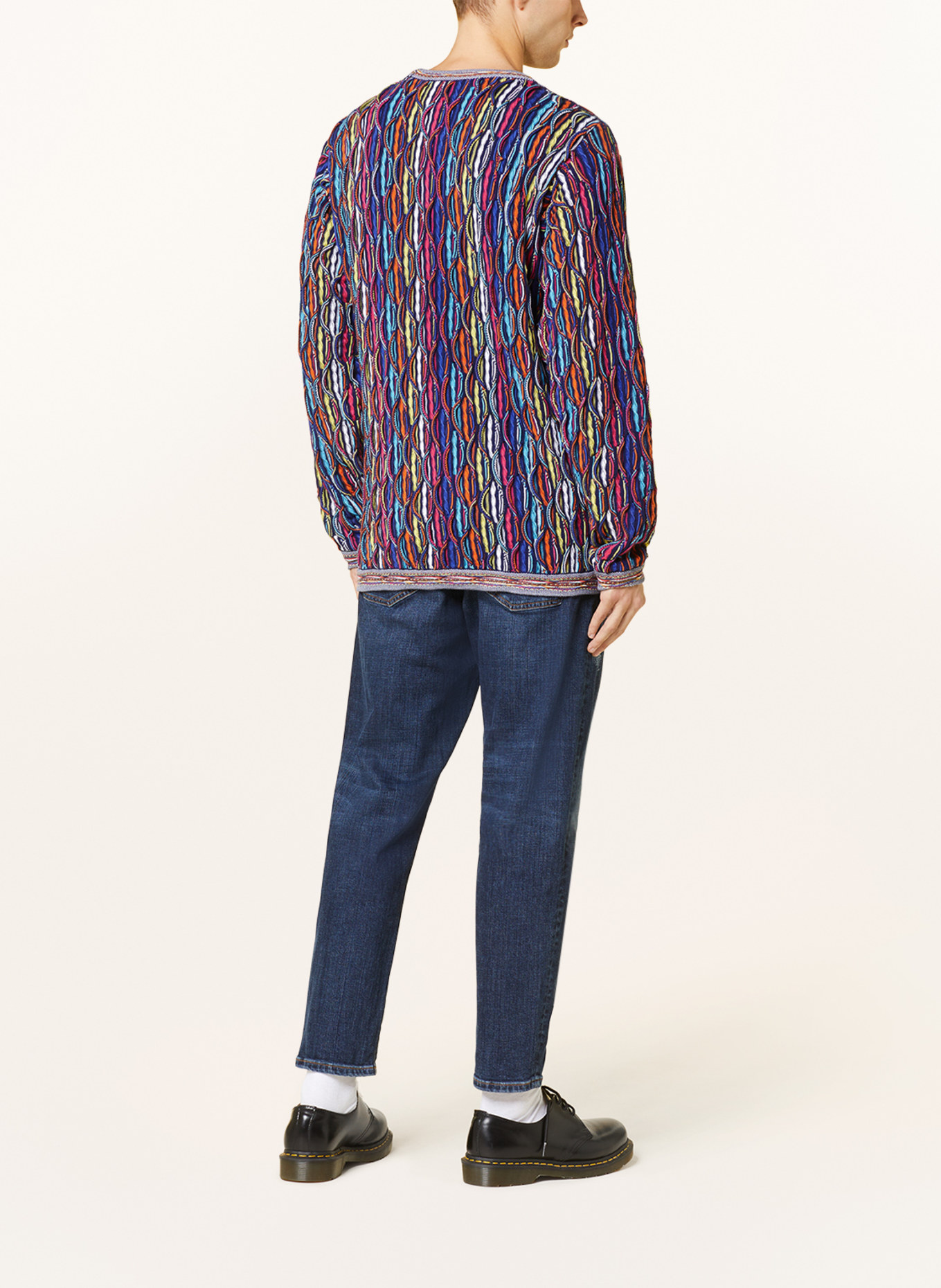 CARLO COLUCCI Pullover, Farbe: BLAU/ PINK/ GELB (Bild 3)