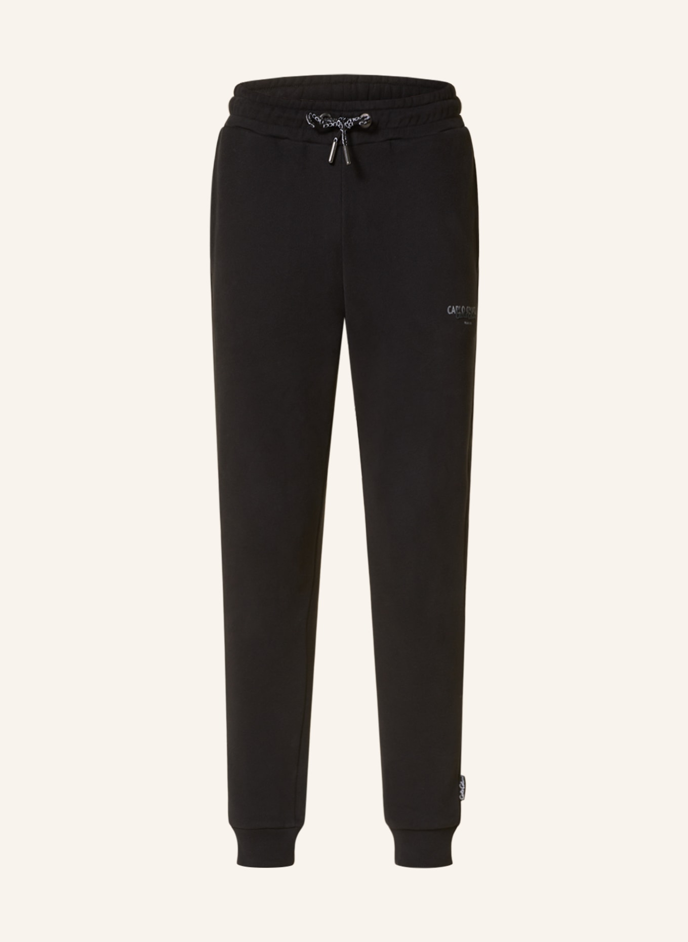 CARLO COLUCCI Sweatpants: BLACK