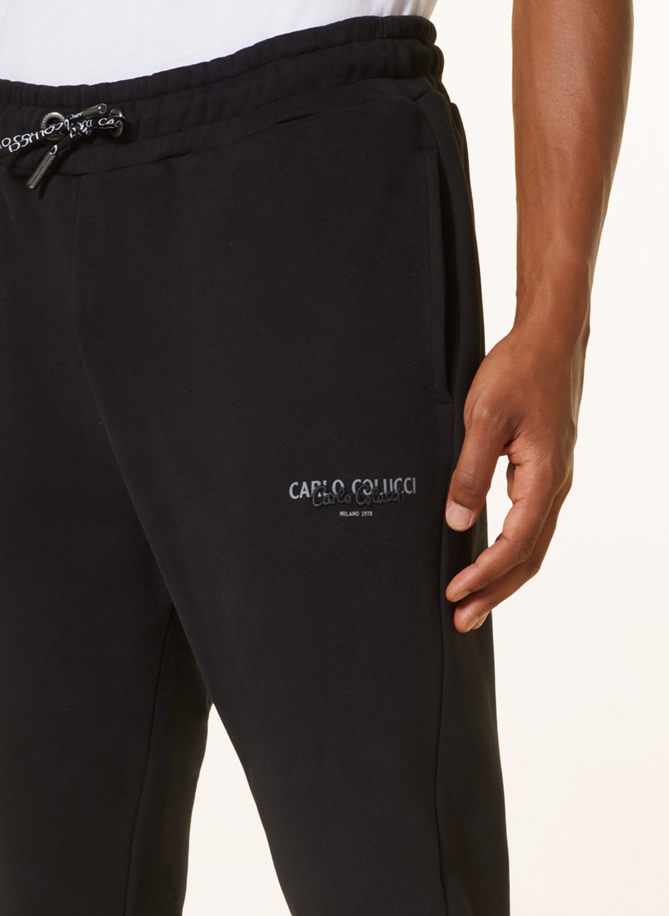 CARLO COLUCCI Sweatpants: BLACK