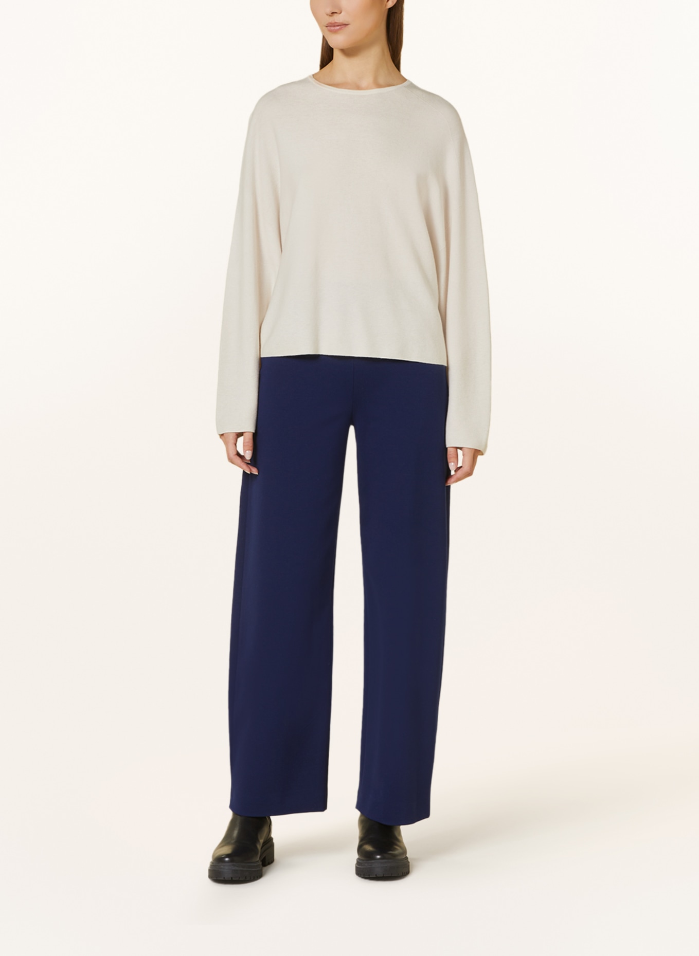 DRYKORN Wide leg trousers RETAIL made of jersey, Color: DARK BLUE (Image 2)