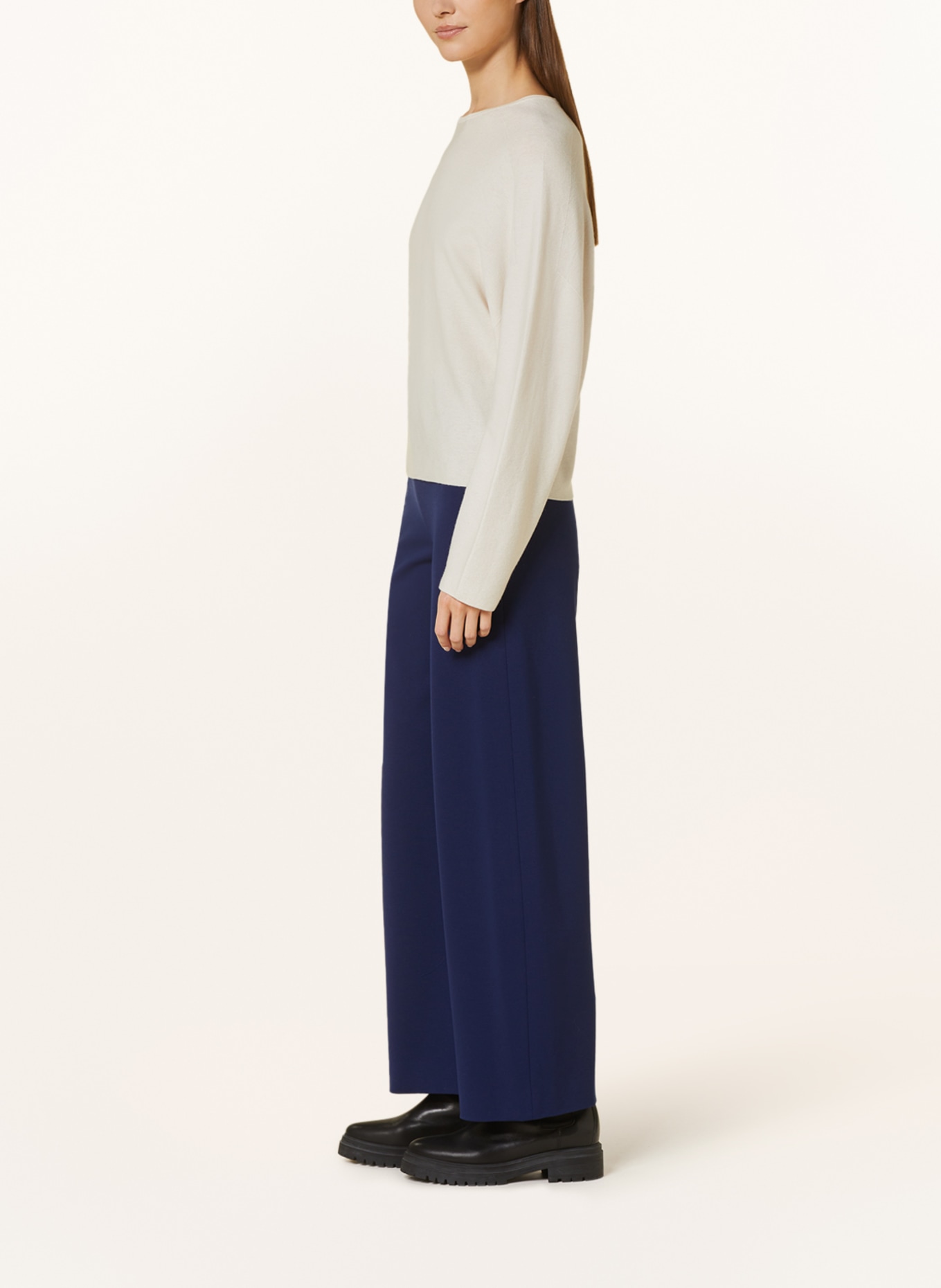 DRYKORN Wide leg trousers RETAIL made of jersey, Color: DARK BLUE (Image 4)