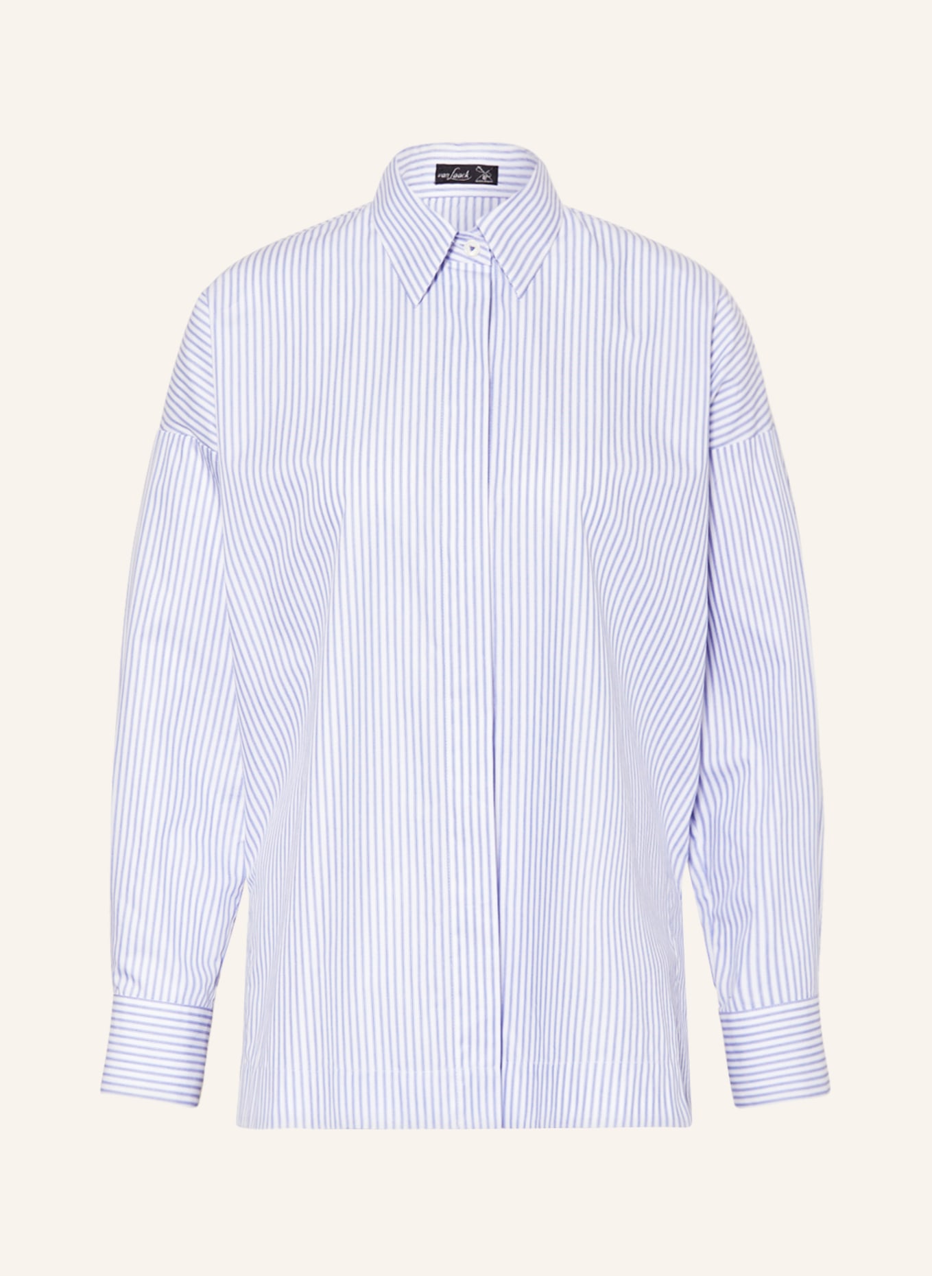van Laack Shirt blouse INULI, Color: LIGHT BLUE/ WHITE (Image 1)