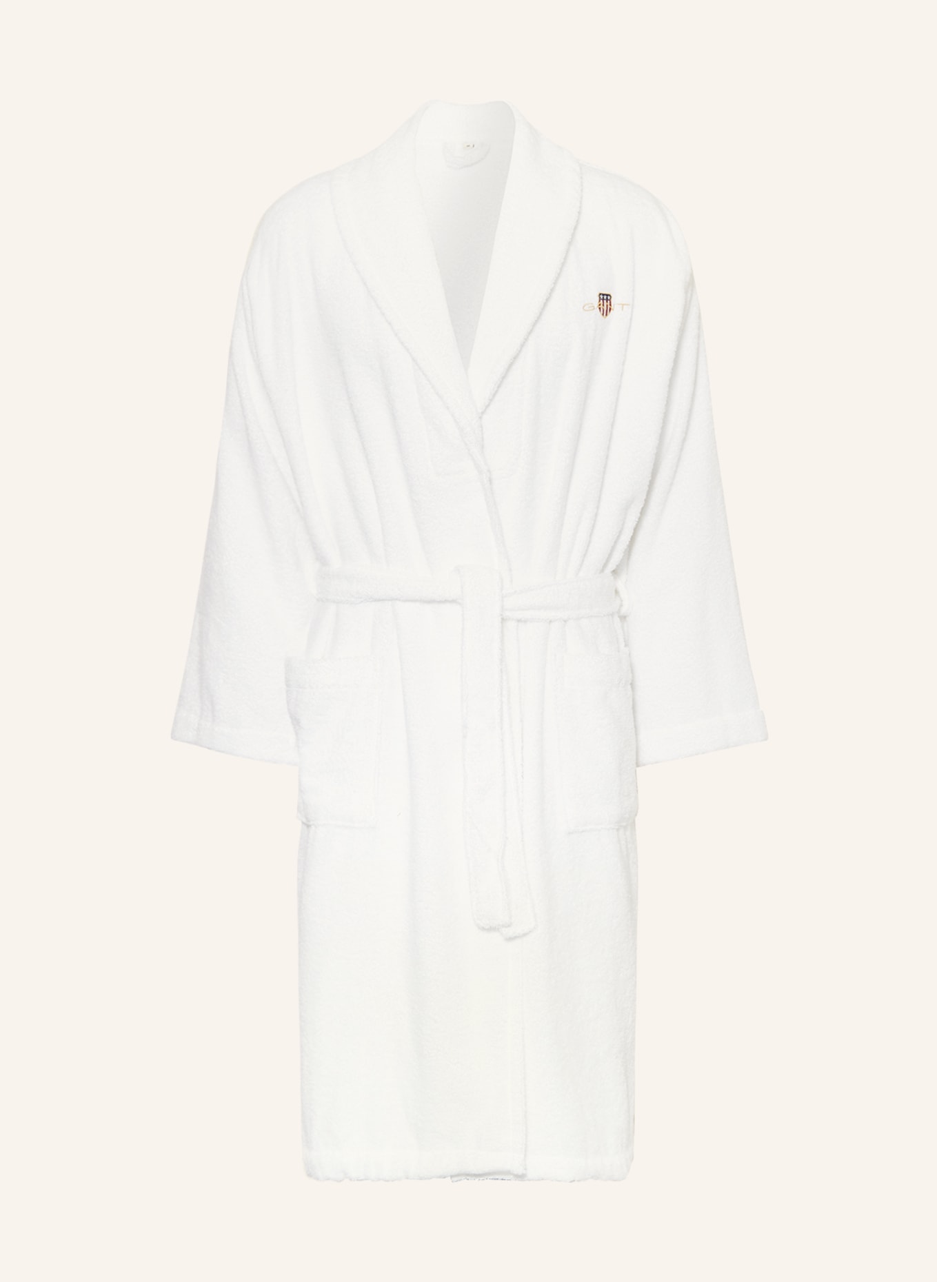 GANT HOME Unisex bathrobe, Color: WHITE (Image 1)
