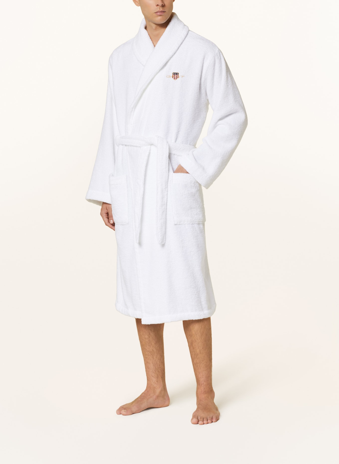 GANT HOME Unisex bathrobe, Color: WHITE (Image 2)