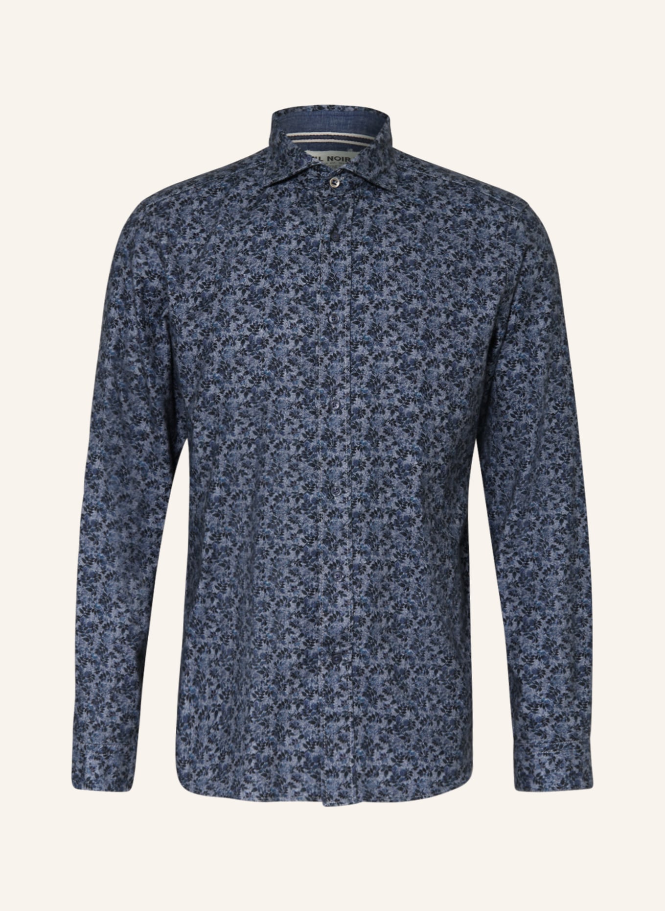 FIL NOIR Flannel shirt GIUSEPPE shaped fit, Color: DARK BLUE/ BLUE/ LIGHT BLUE (Image 1)