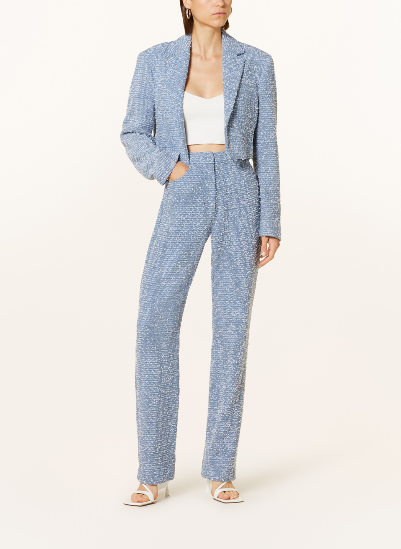 REMAIN Tweed trousers, Color: BLUE (Image 2)